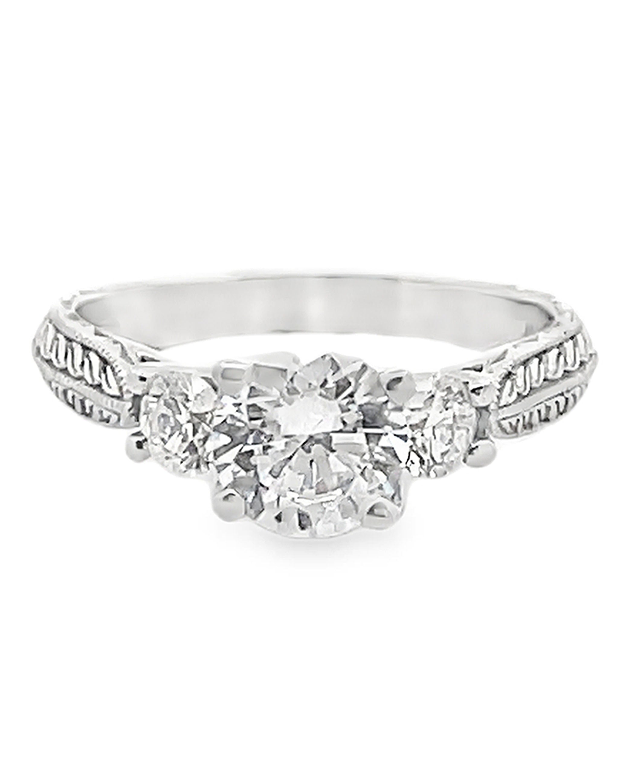 Scott Kay M11729 Vintage Crown Engagement Ring