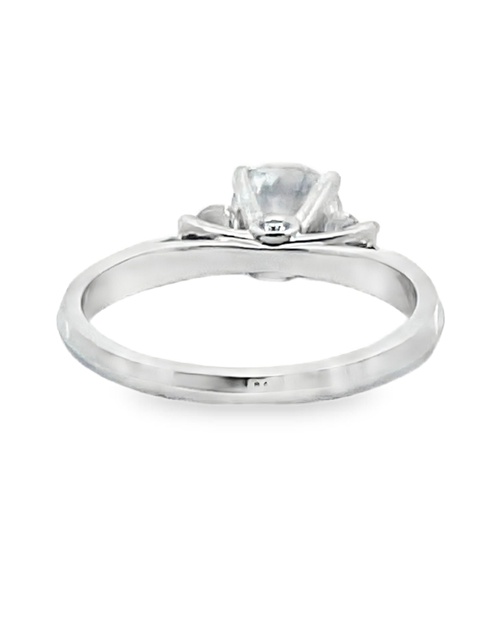 Scott Kay M0722RD07PP Three Stone Crown Engagement Ring Setting for Round Center Stone