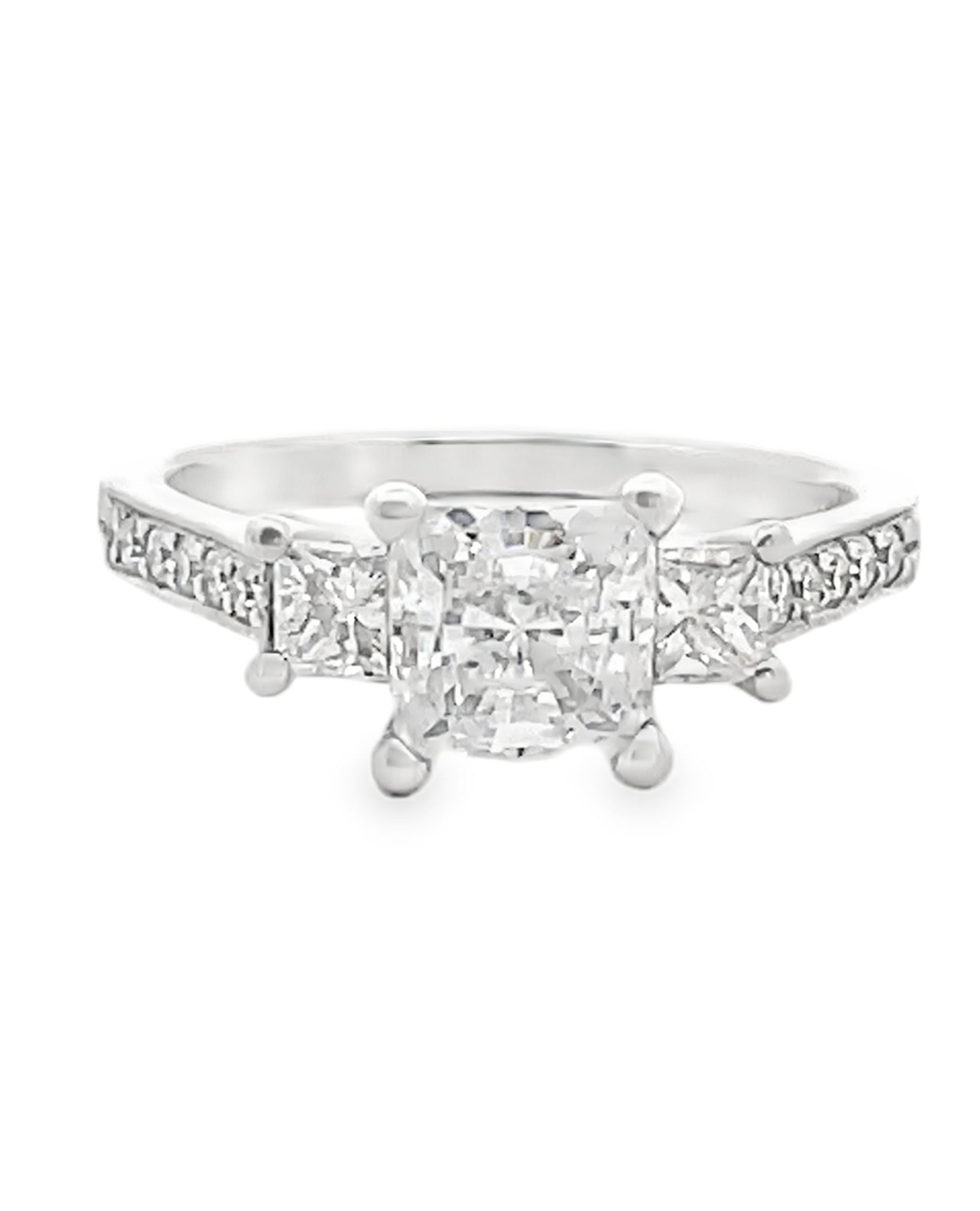 Platinum Scott Kay Crown Engagement Ring