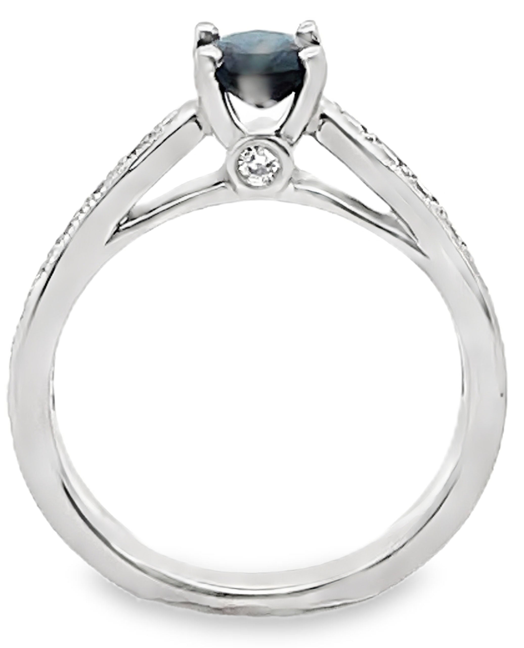 Platinum Scott Kay Sapphire & Diamond Ring