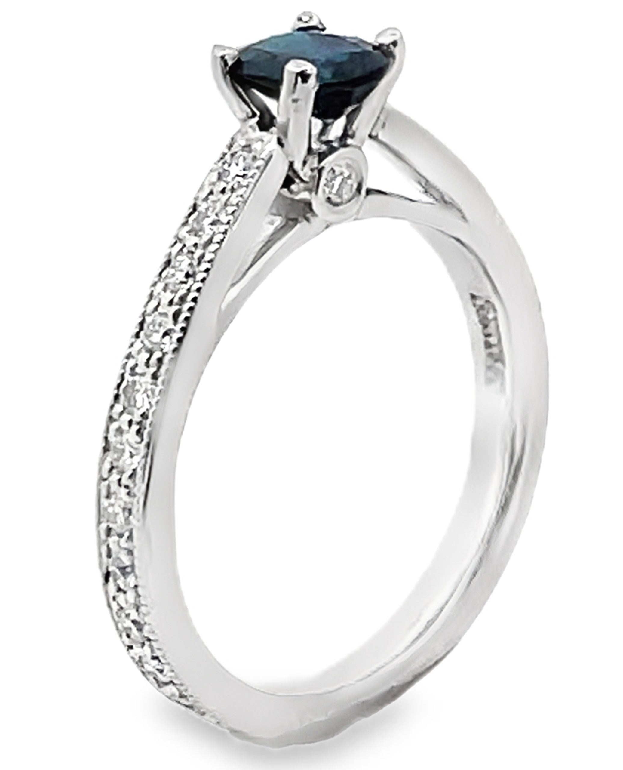 Platinum Scott Kay Sapphire & Diamond Ring