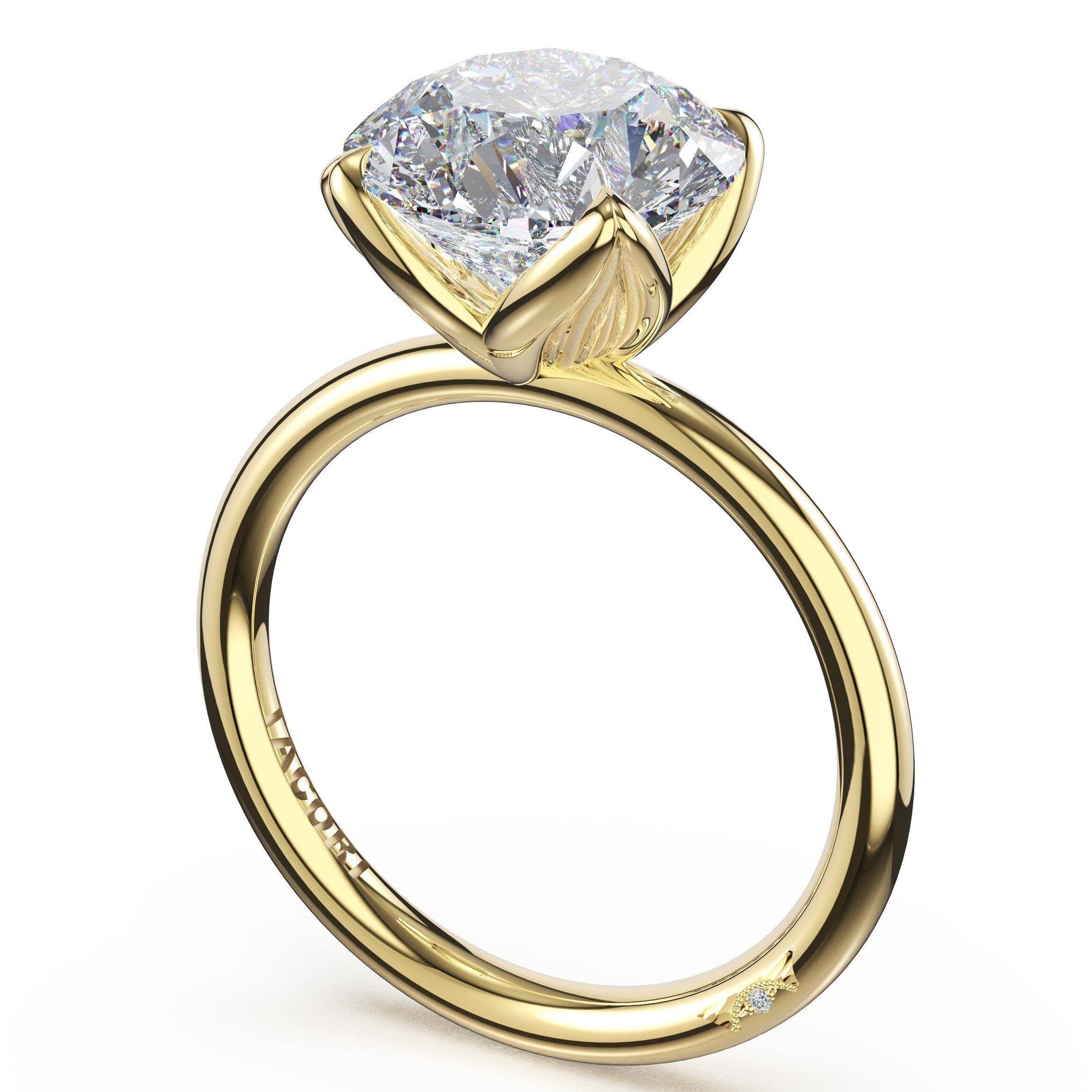 Tacori 445 RD 10 FY Sculpted Crescent, Round Sculpted Petal-Prong Solitaire Setting in 14K Yellow Gold