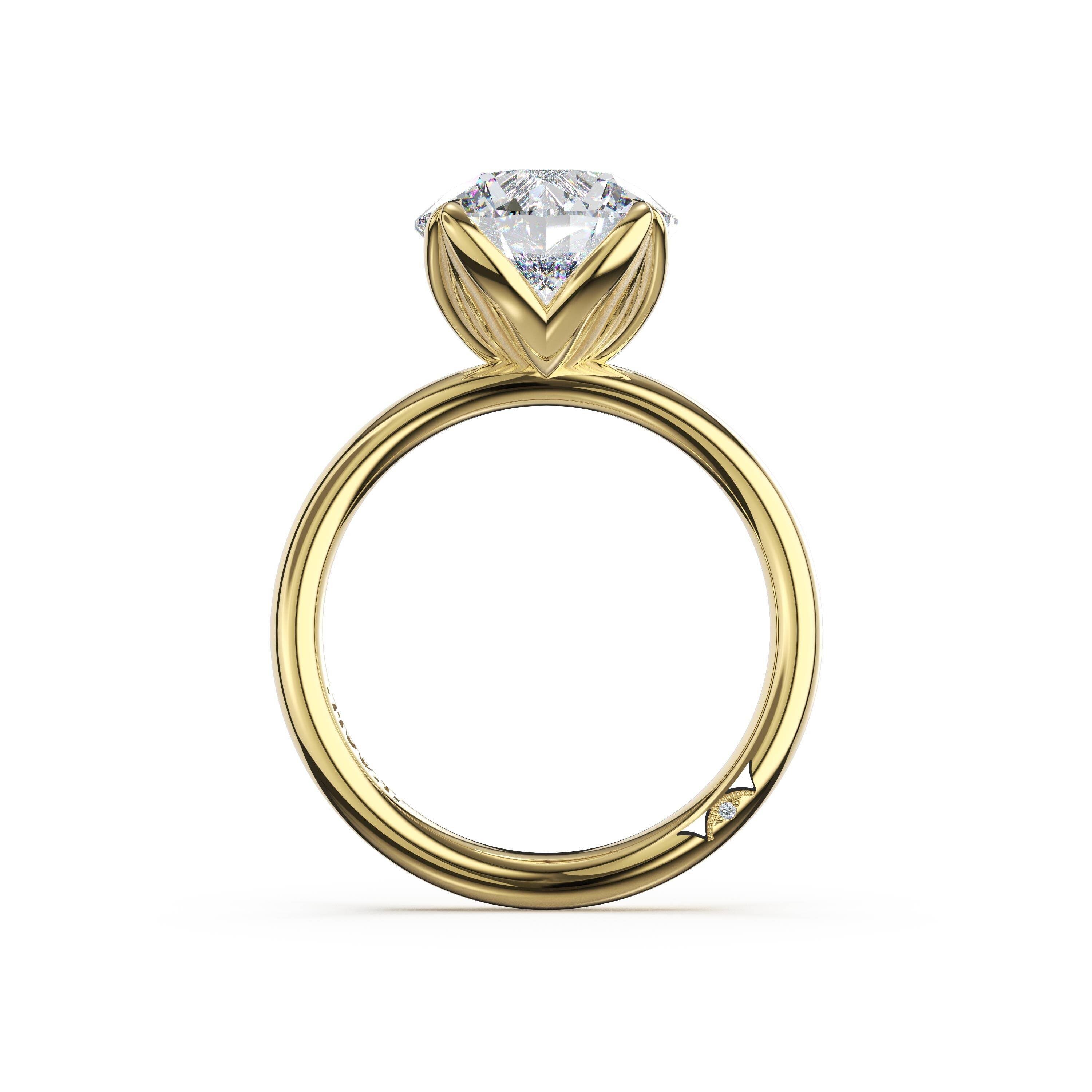 Tacori 445 RD 10 FY Sculpted Crescent, Round Sculpted Petal-Prong Solitaire Setting in 14K Yellow Gold
