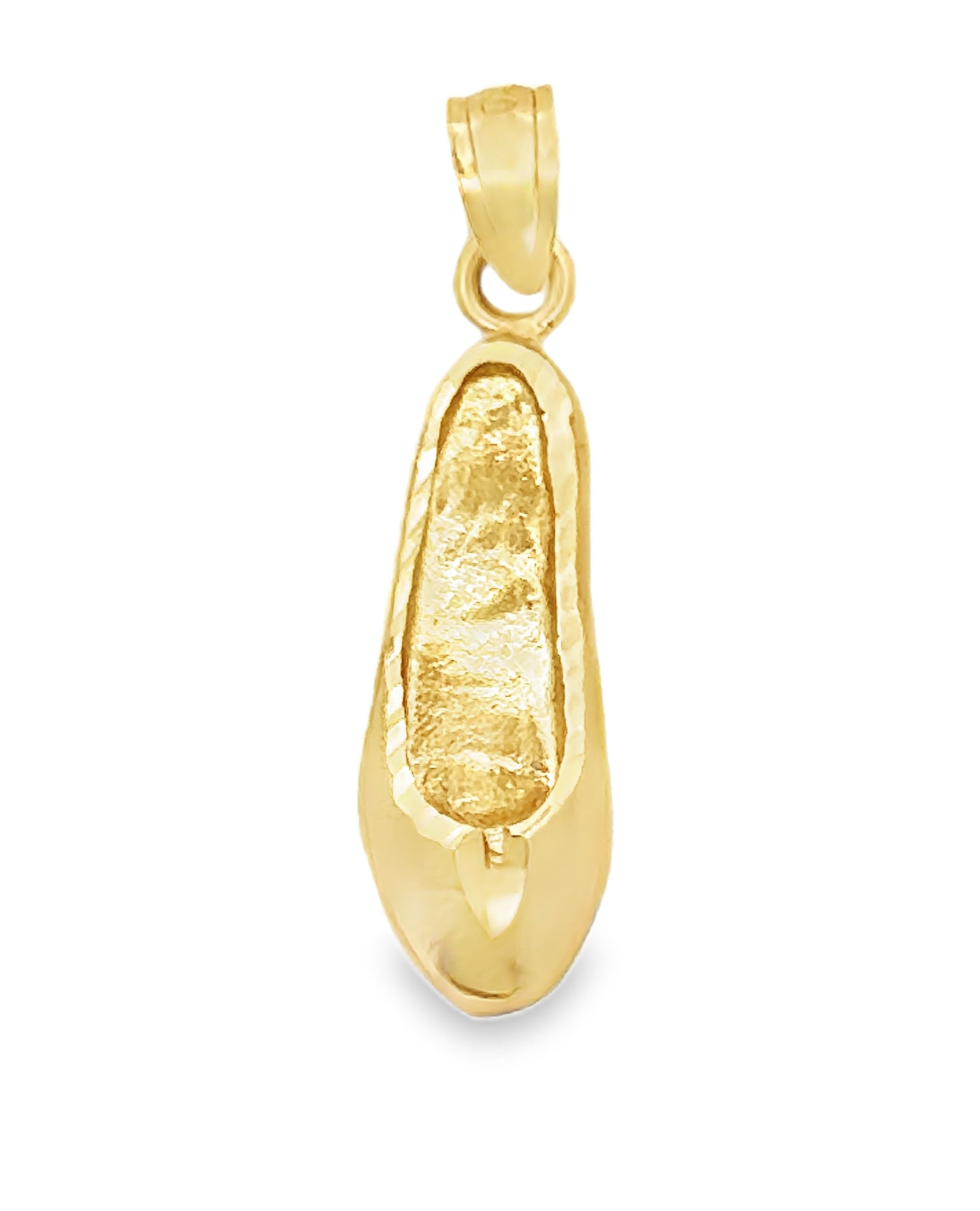14K Yellow Gold Ballet Slipper Charm