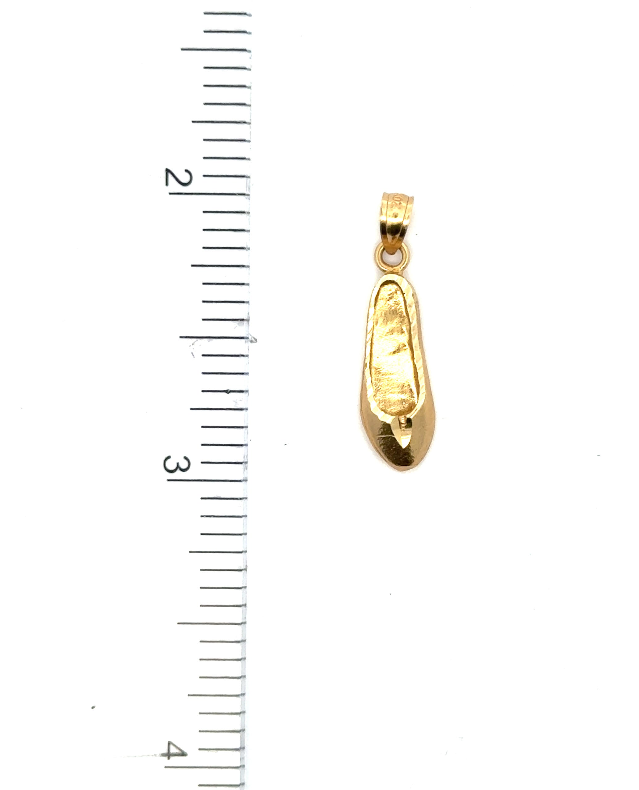 14K Yellow Gold Ballet Slipper Charm