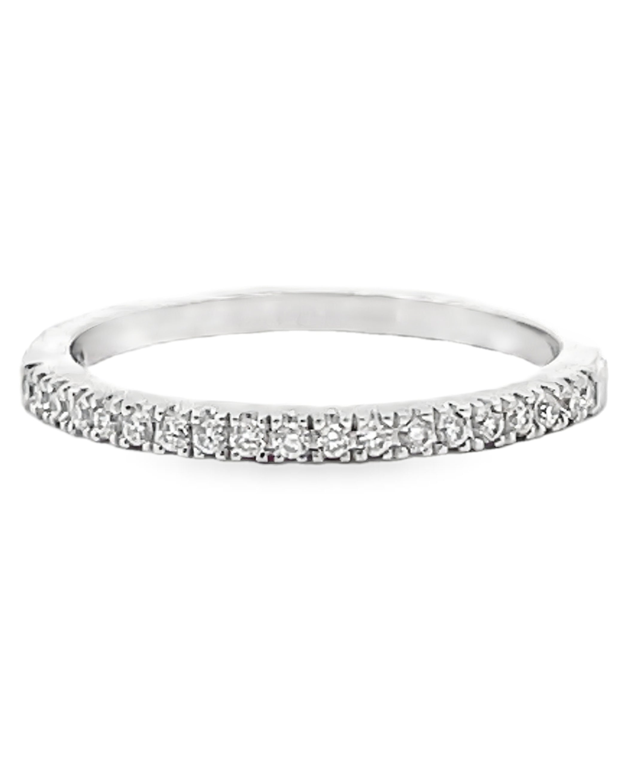 Kirk Kara K1020D-B Stella 18K White Gold Diamond Band 0.16 Carats