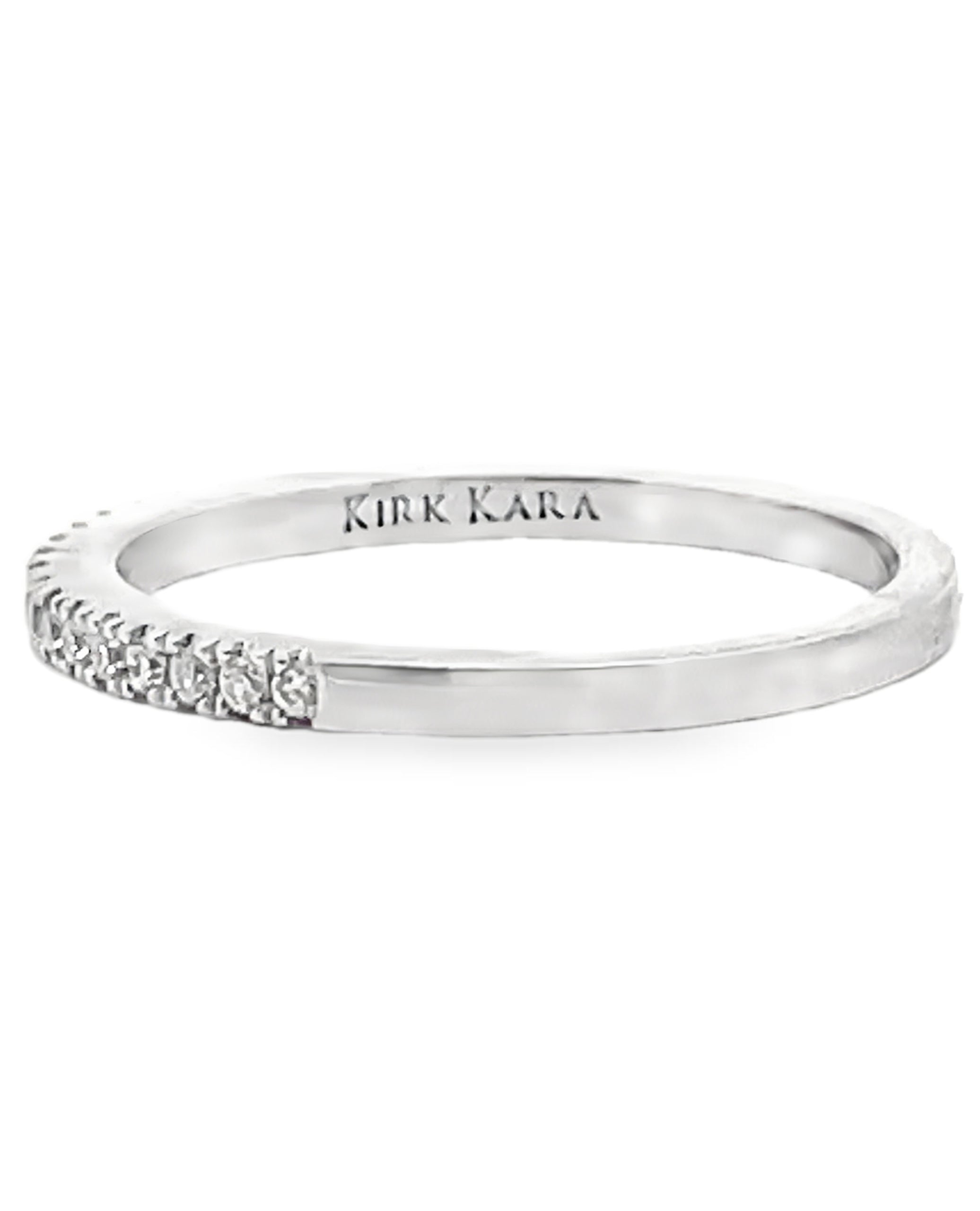 Kirk Kara K1020D-B Stella 18K White Gold Diamond Band 0.16 Carats