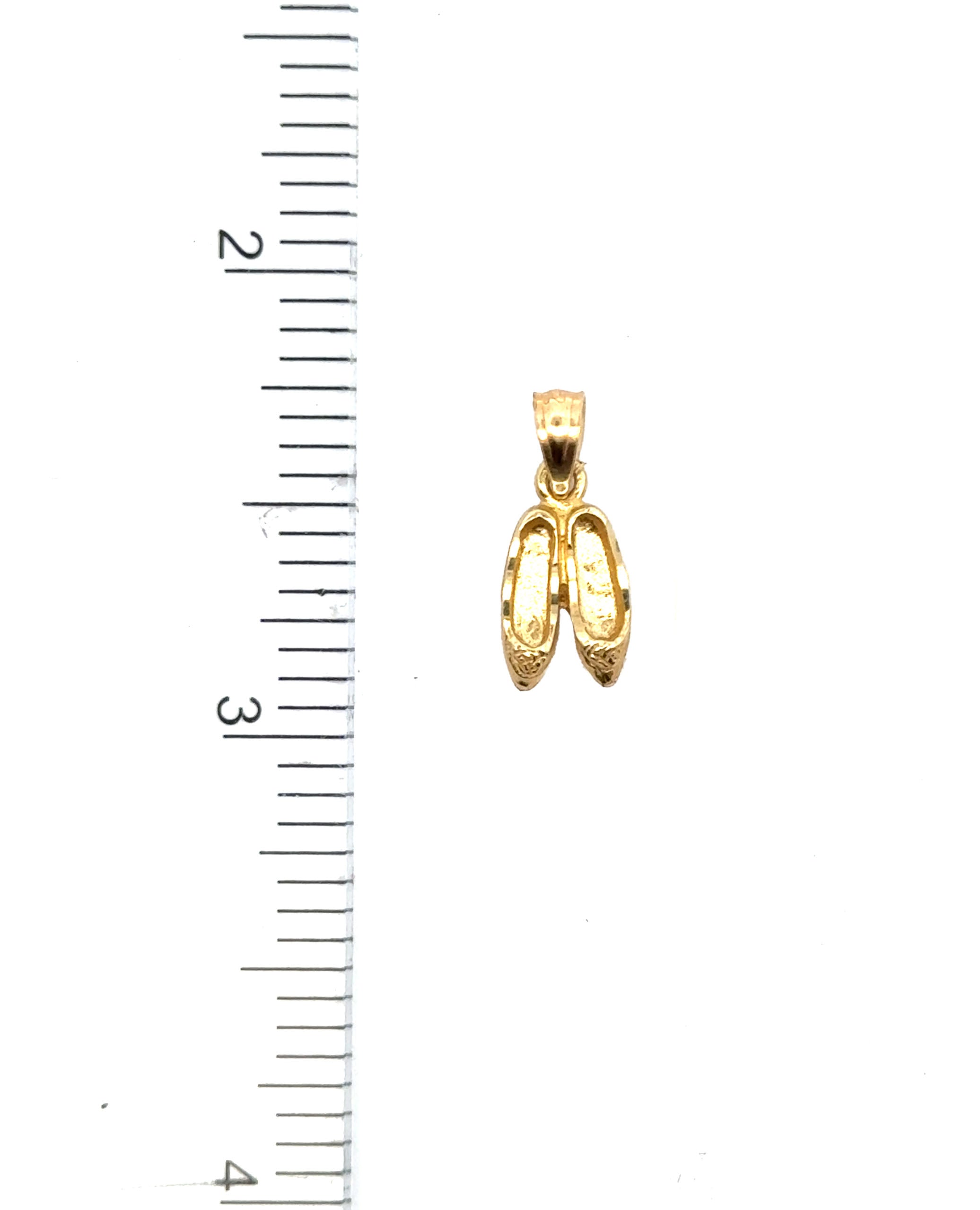 14K Yellow Gold Ballerina Slippers Charm
