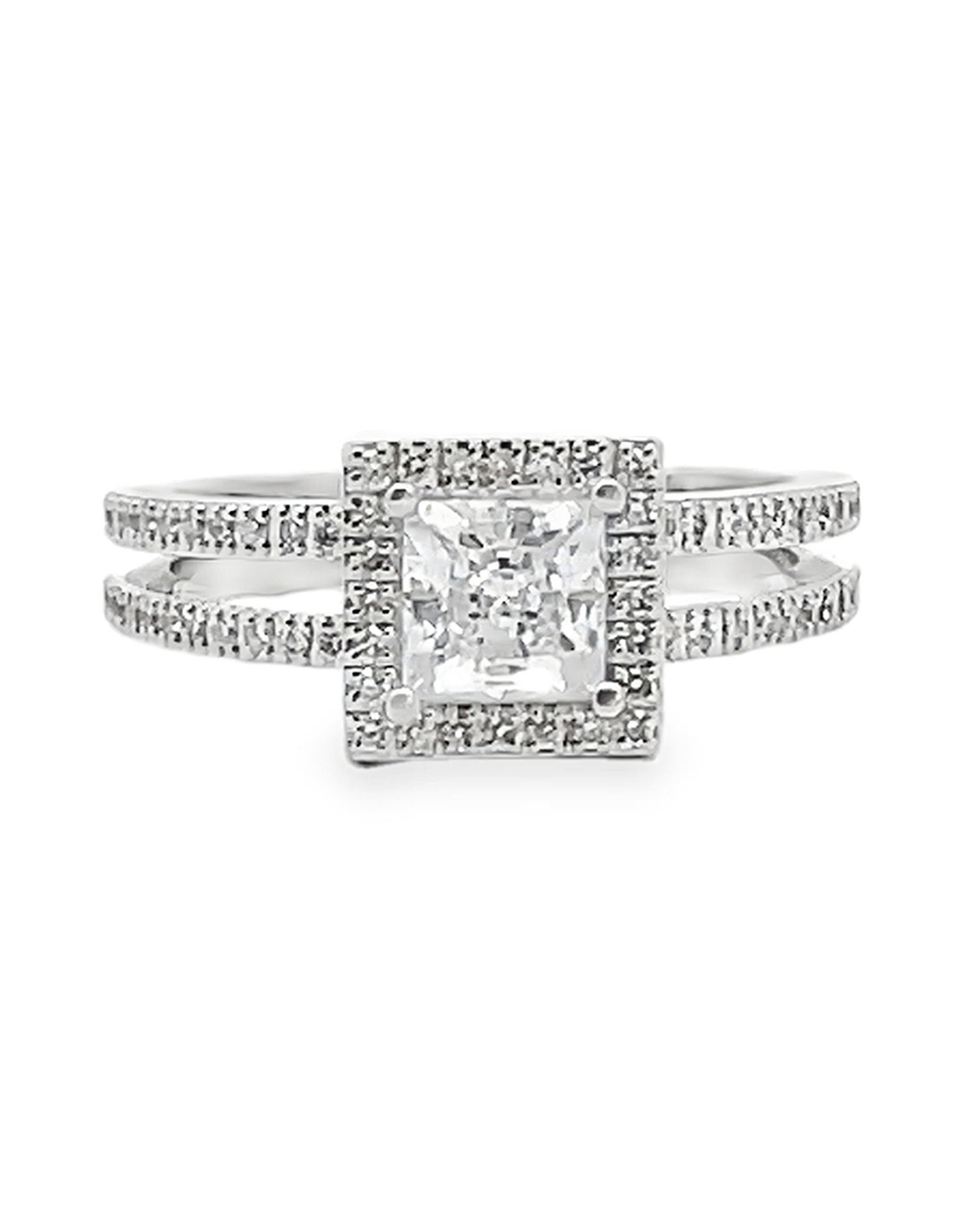 Simon G. 18K White Gold Diamond Ring