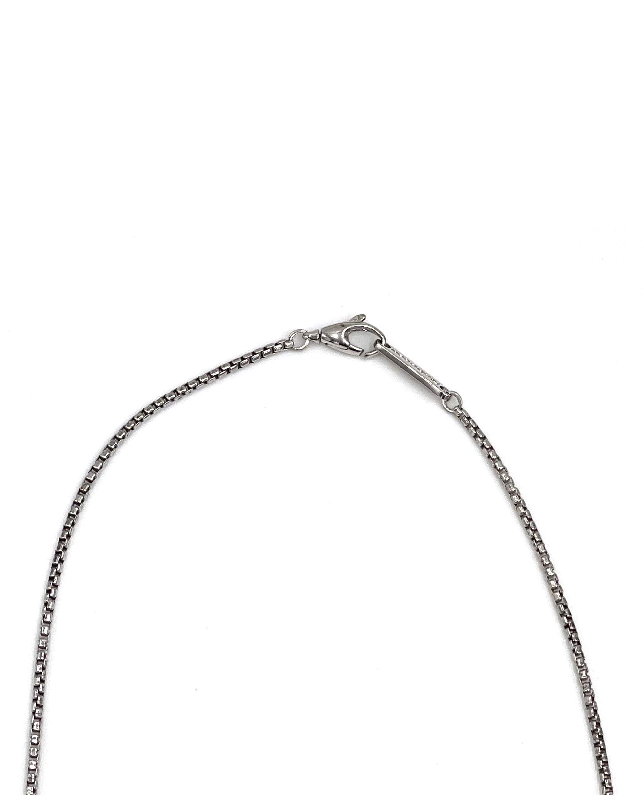 Rebecca Gioielli "Liberty" Purple Triangle Beaded Pendant Necklace in Sterling Silver