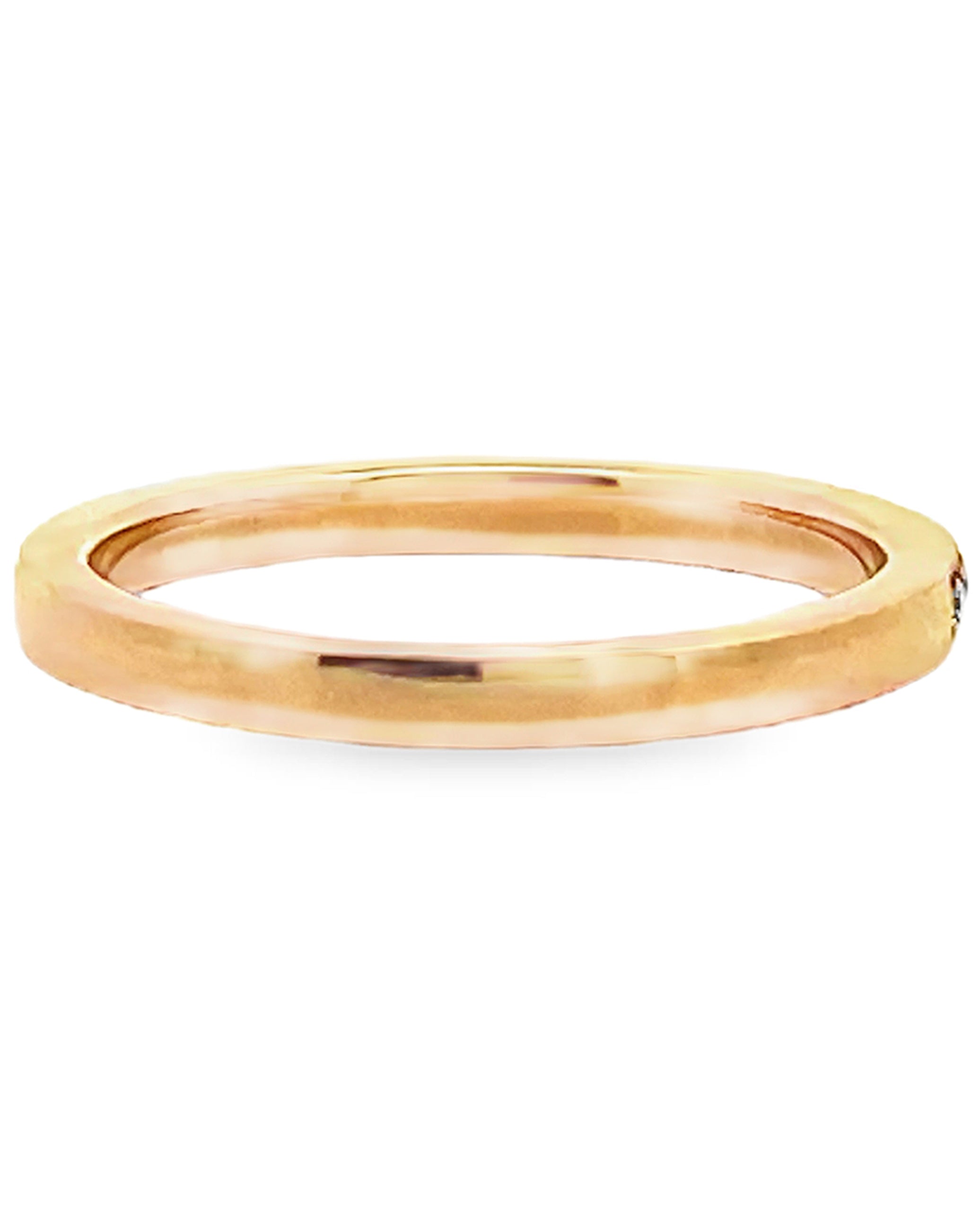 Kirk Kara K1250D-B Angelique Pink Gold Ring with Round Diamonds