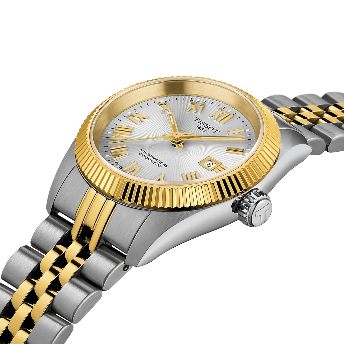 Tissot T156.208.22.033.01 Ballade Two-Tone Gold and Silver Color 30MM with Swiss Automatic Movement
