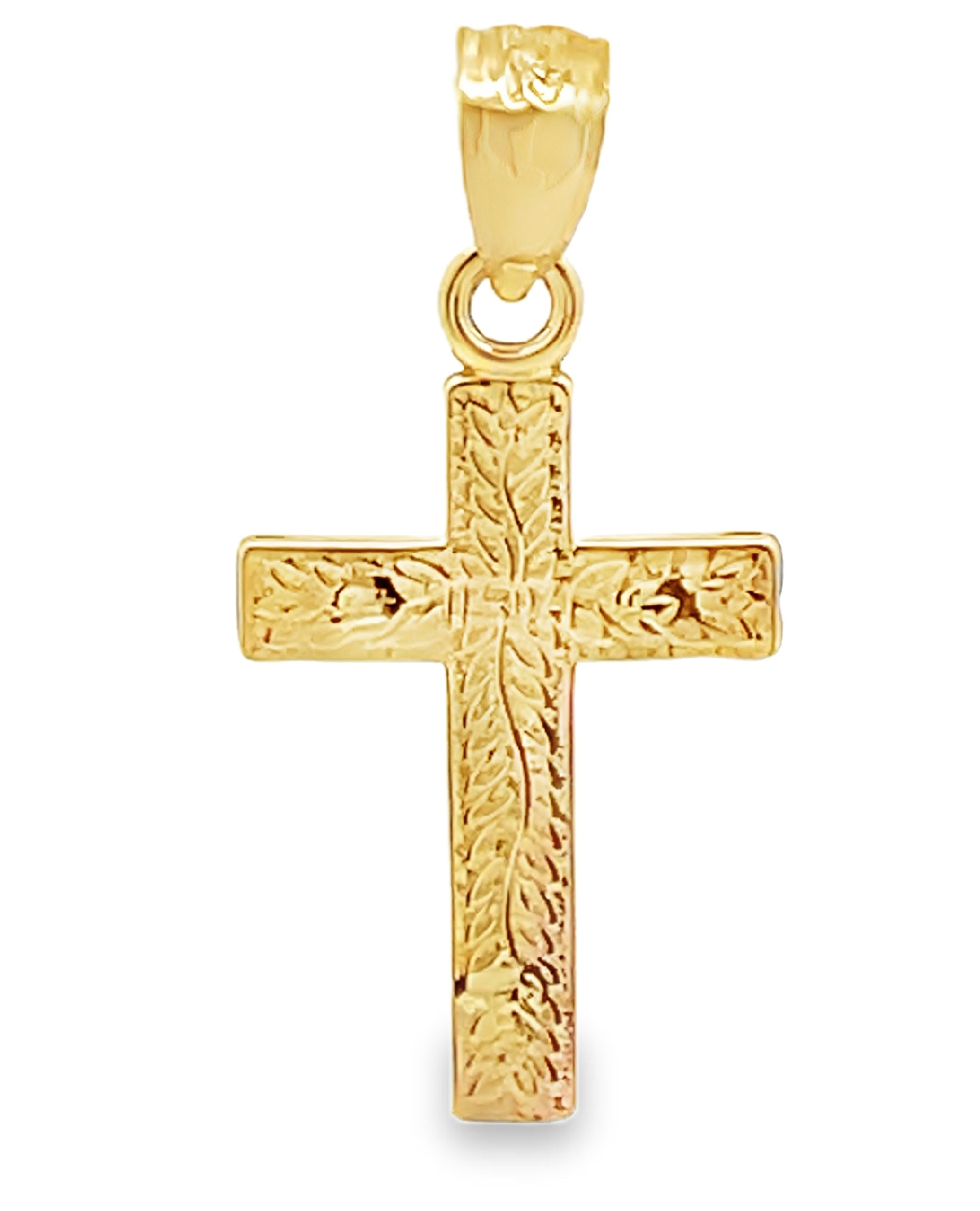 14K Two Tone Crucifix Cross