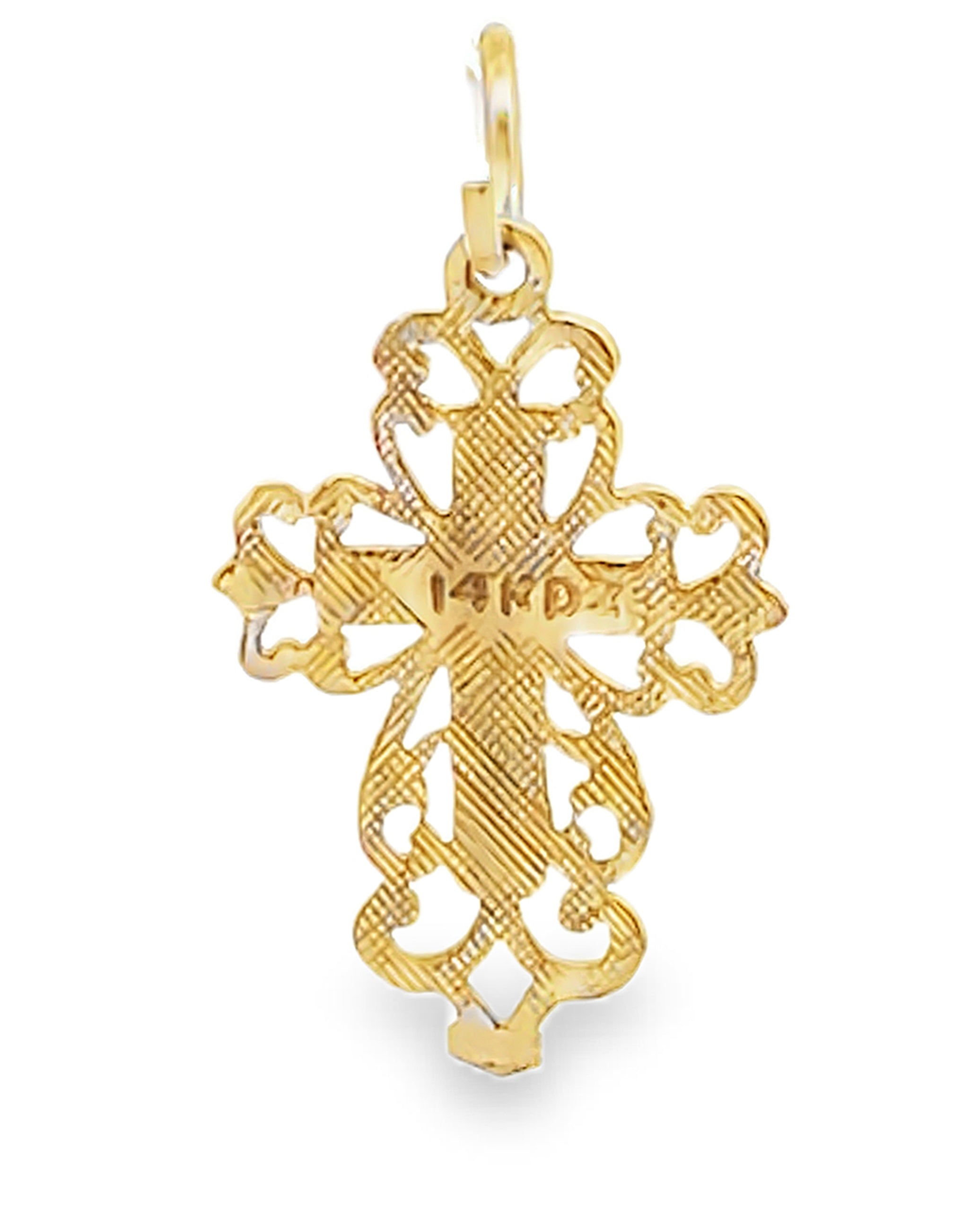 14K Yellow Gold Cross