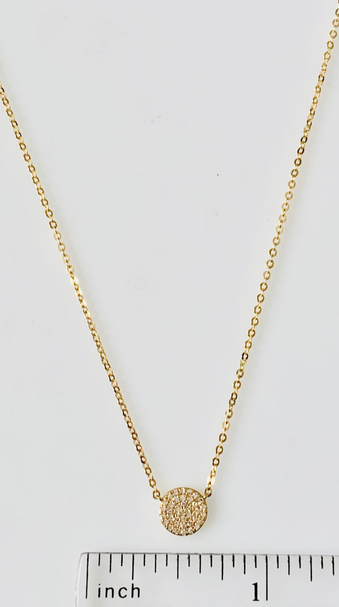 Yellow Gold Diamond Pendant Necklace (Choose free two-day shipping at checkout)