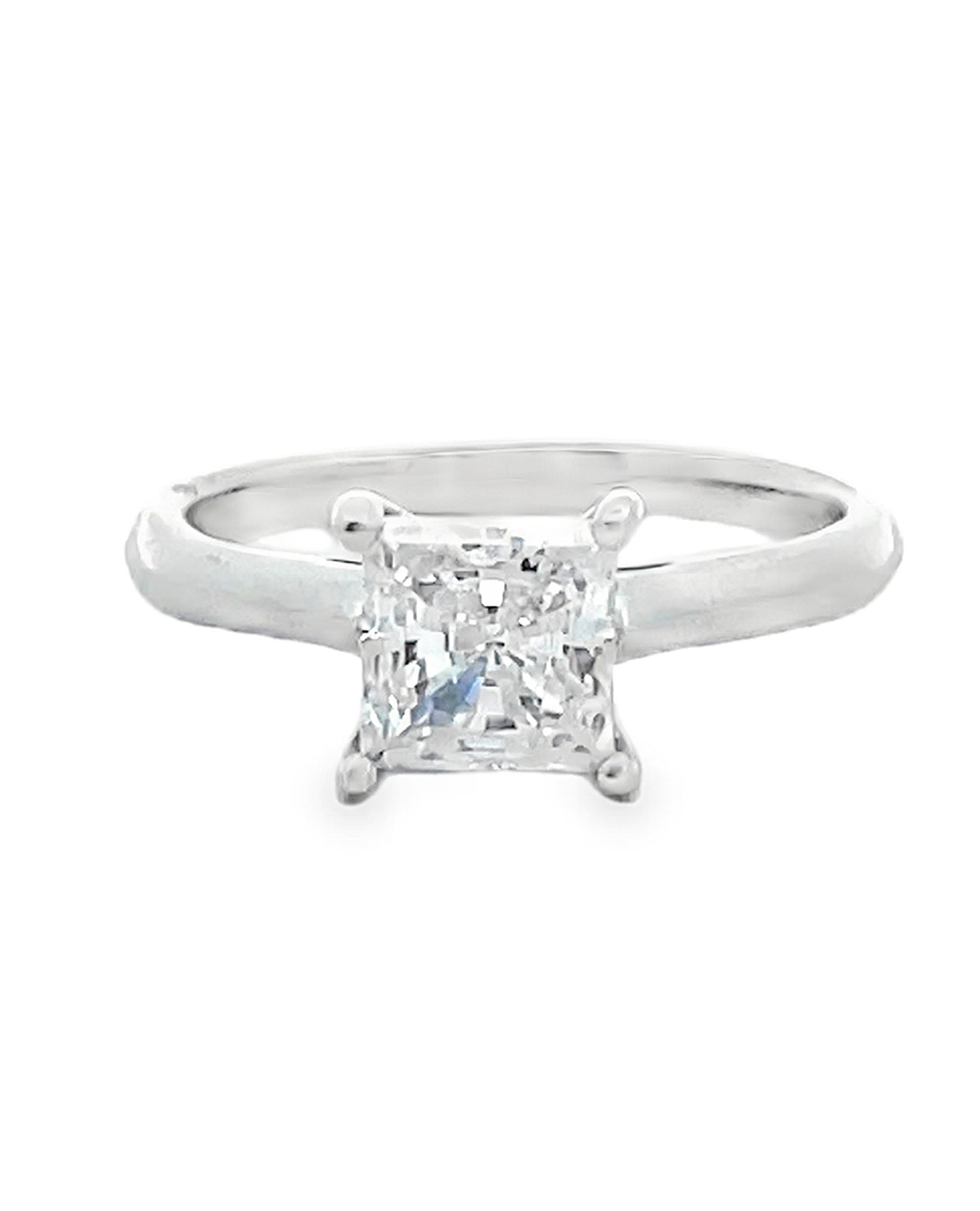 Designs By Vatche #188 Platinum Caroline Engagement Ring Setting for 6 Millimeter Princess Cut Stone