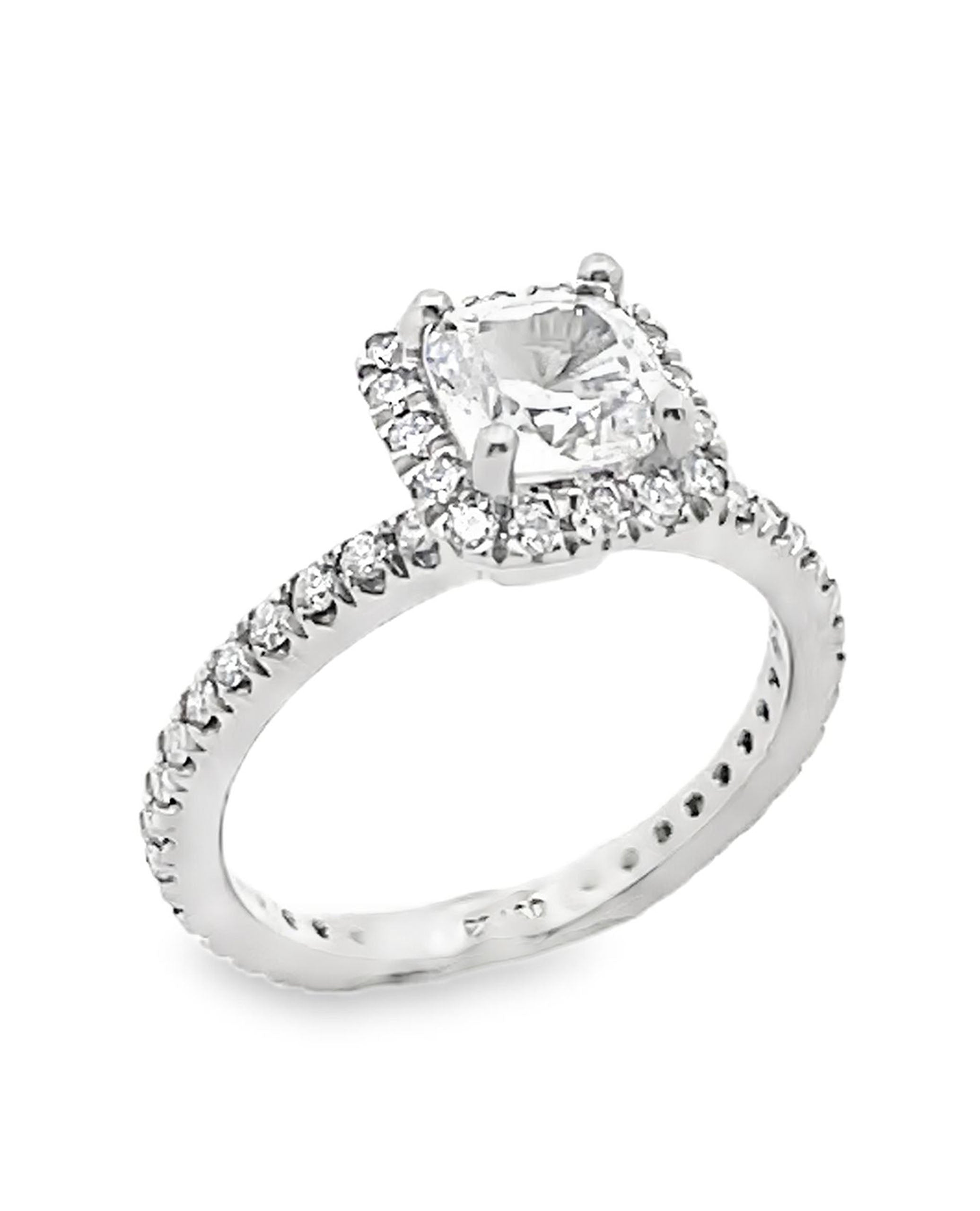 Designs by Vatche #1002 Platinum Engagement Ring Setting with 46 Round Diamonds