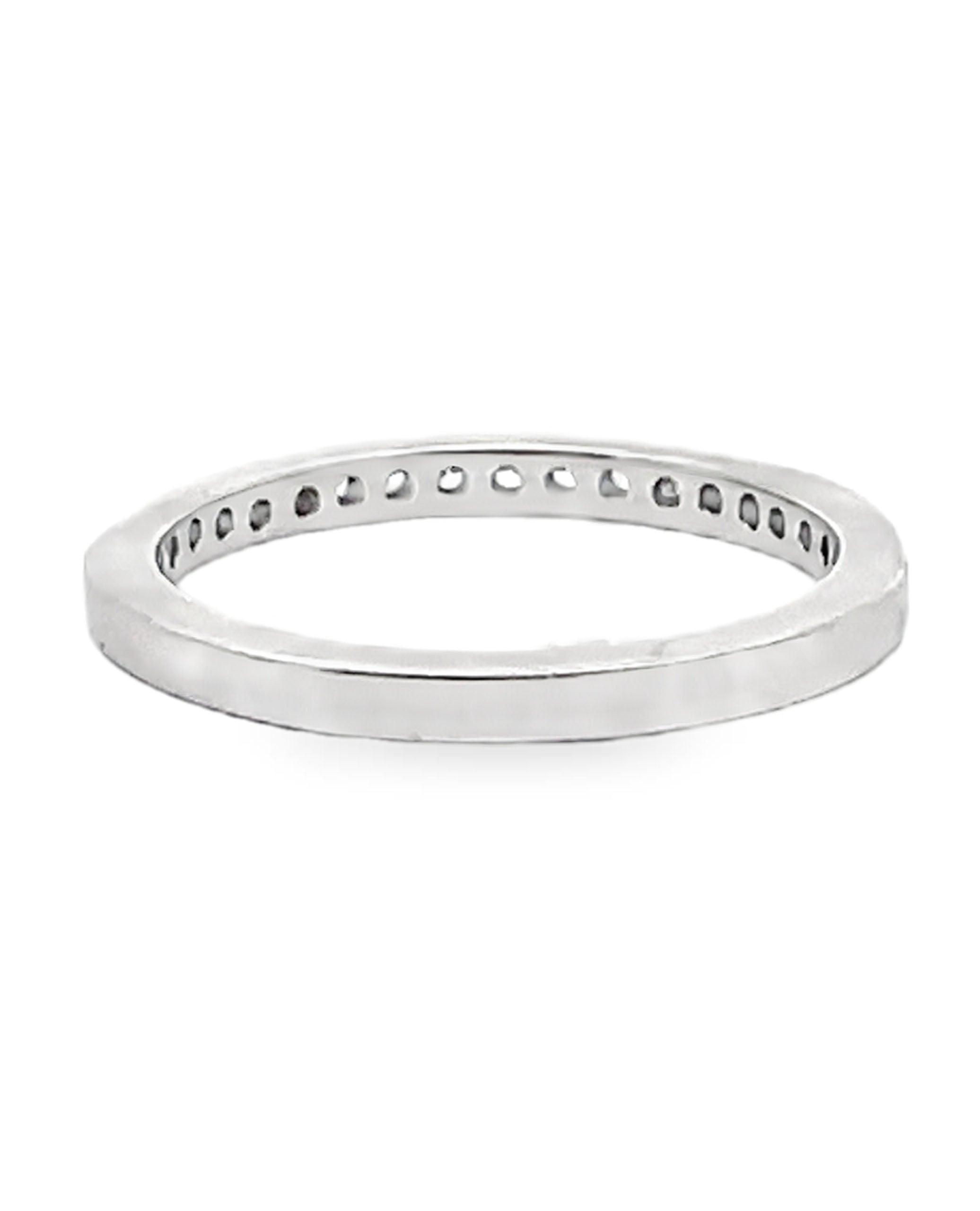 Platinum Milligrain Diamond Wedding Band