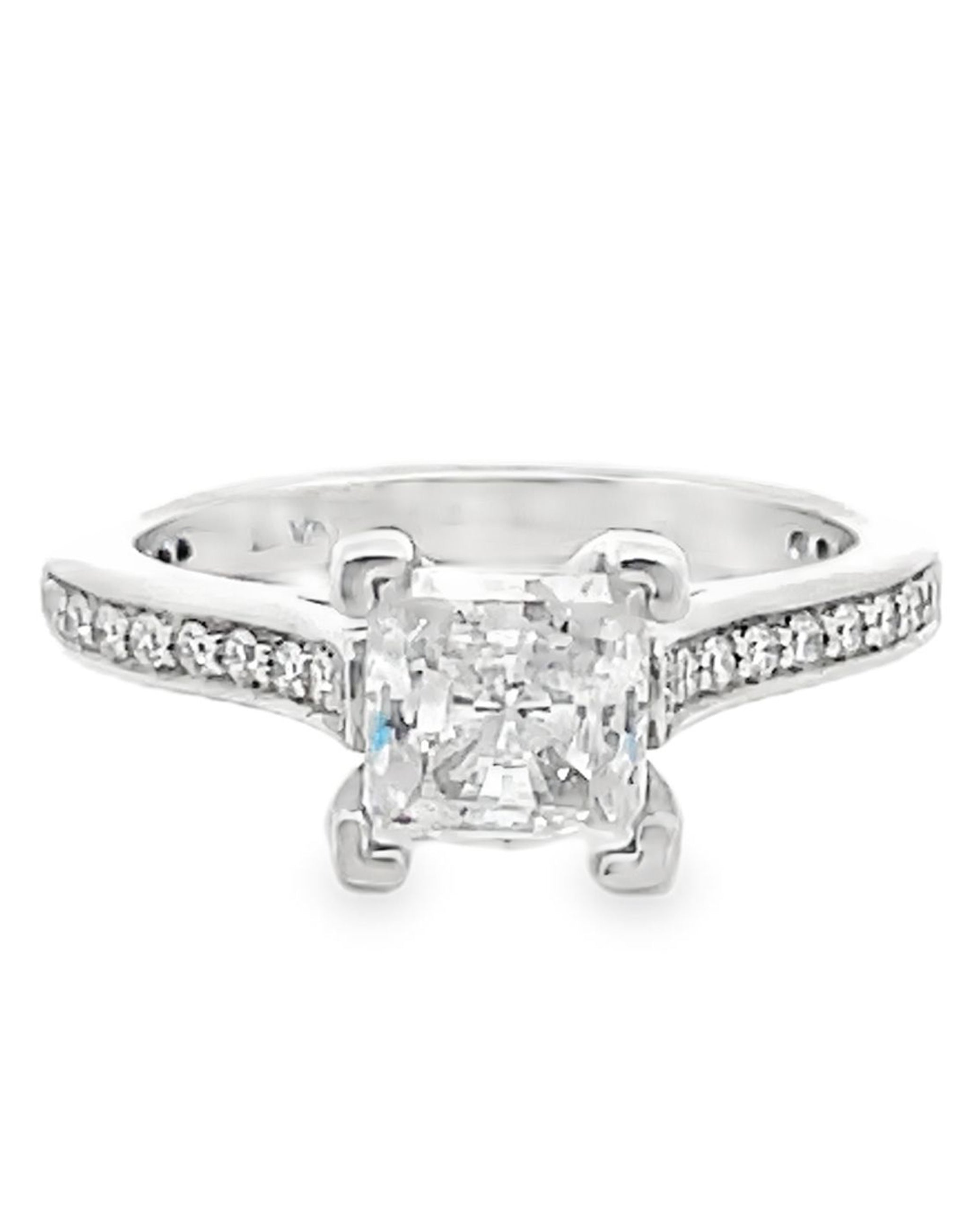 Platinum Designs By Vatche "Royal V Prong" Solitaire Engagem...