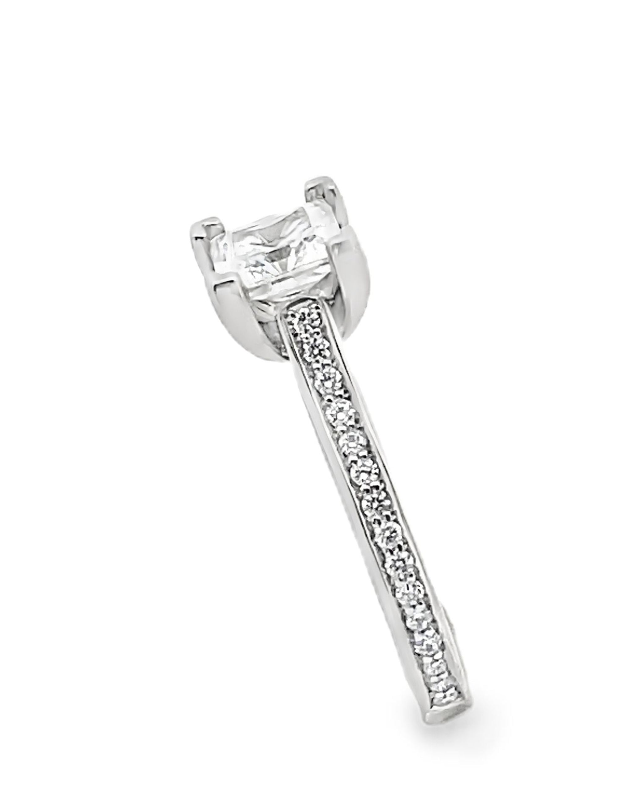 Designs By Vatche Platinum "Royal V Prong" Solitaire Engagement Ring Setting for 6mm Princess Cut Center Stone