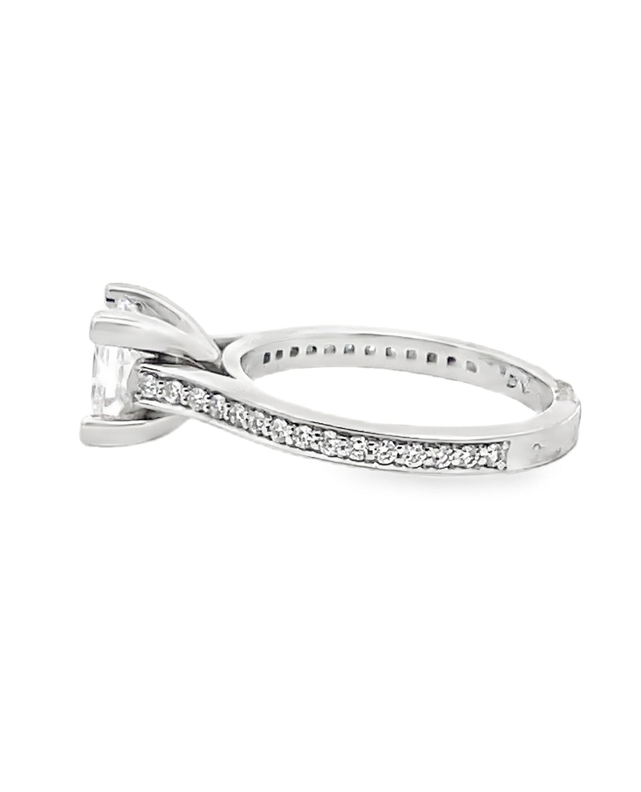 Platinum Designs By Vatche "Royal V Prong" Solitaire Engagem...
