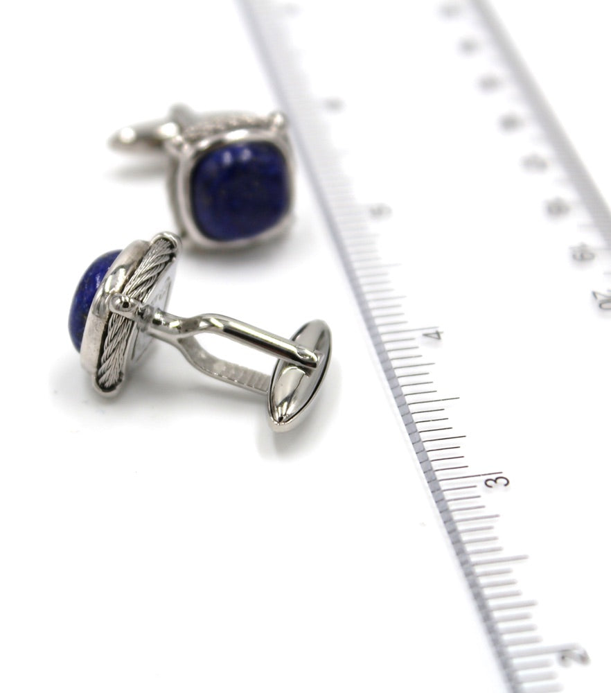 Alor Men's Stainless Steel Cufflinks with Lapis