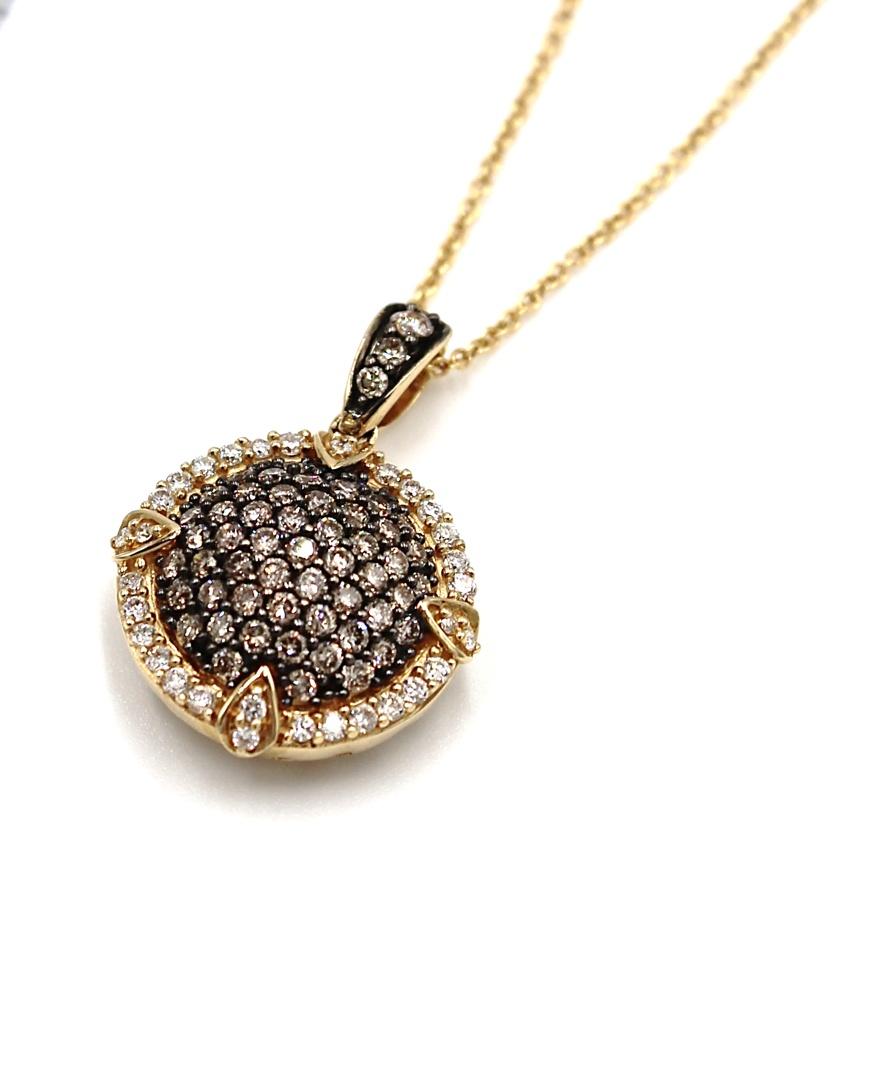 Le Vian Chocolate Diamond Necklace in 14K Yellow Gold