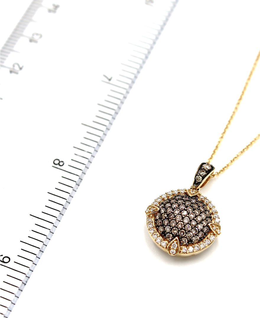 Le Vian Chocolate Diamond Necklace in 14K Yellow Gold