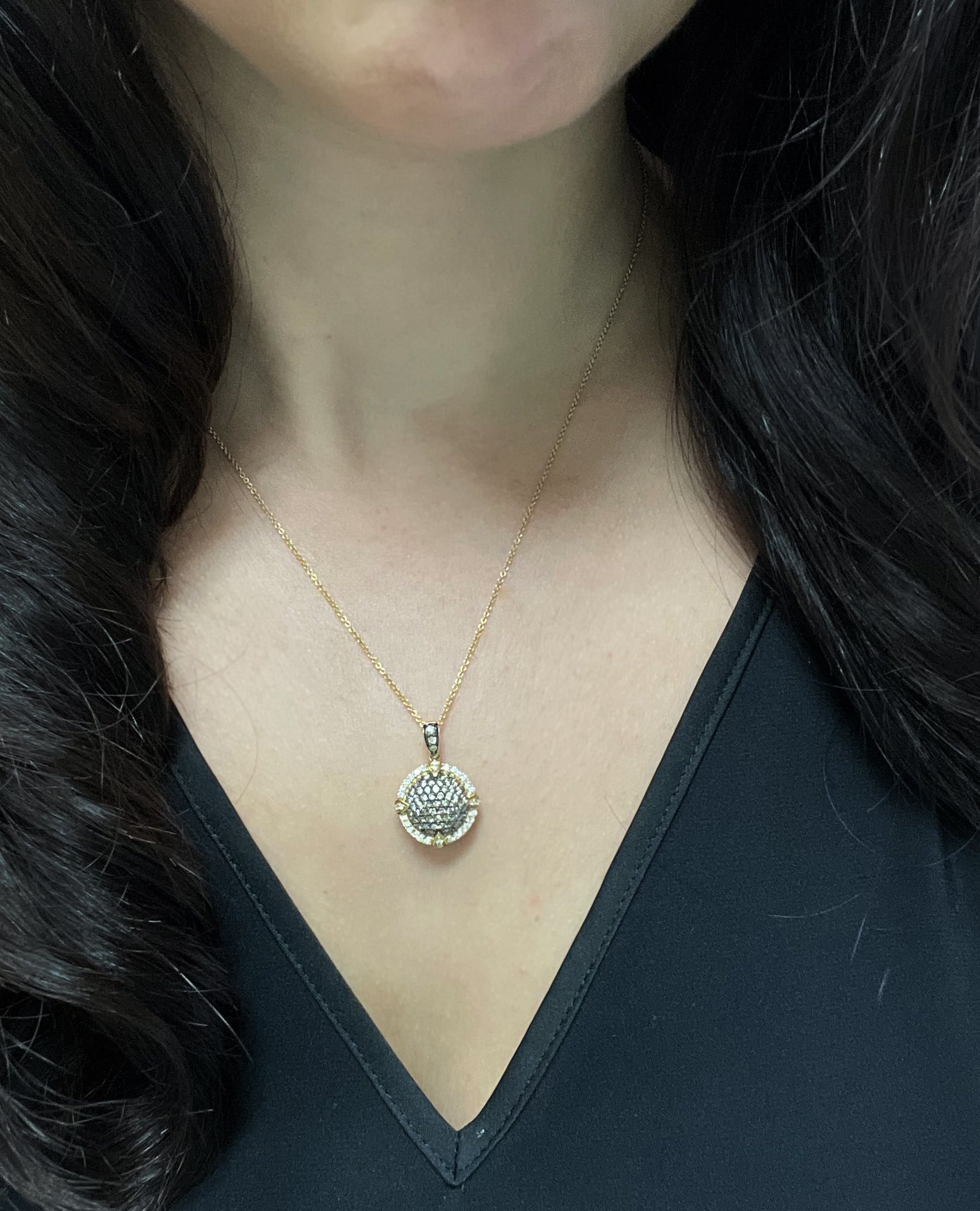Le Vian Chocolate Diamond Necklace in 14K Yellow Gold