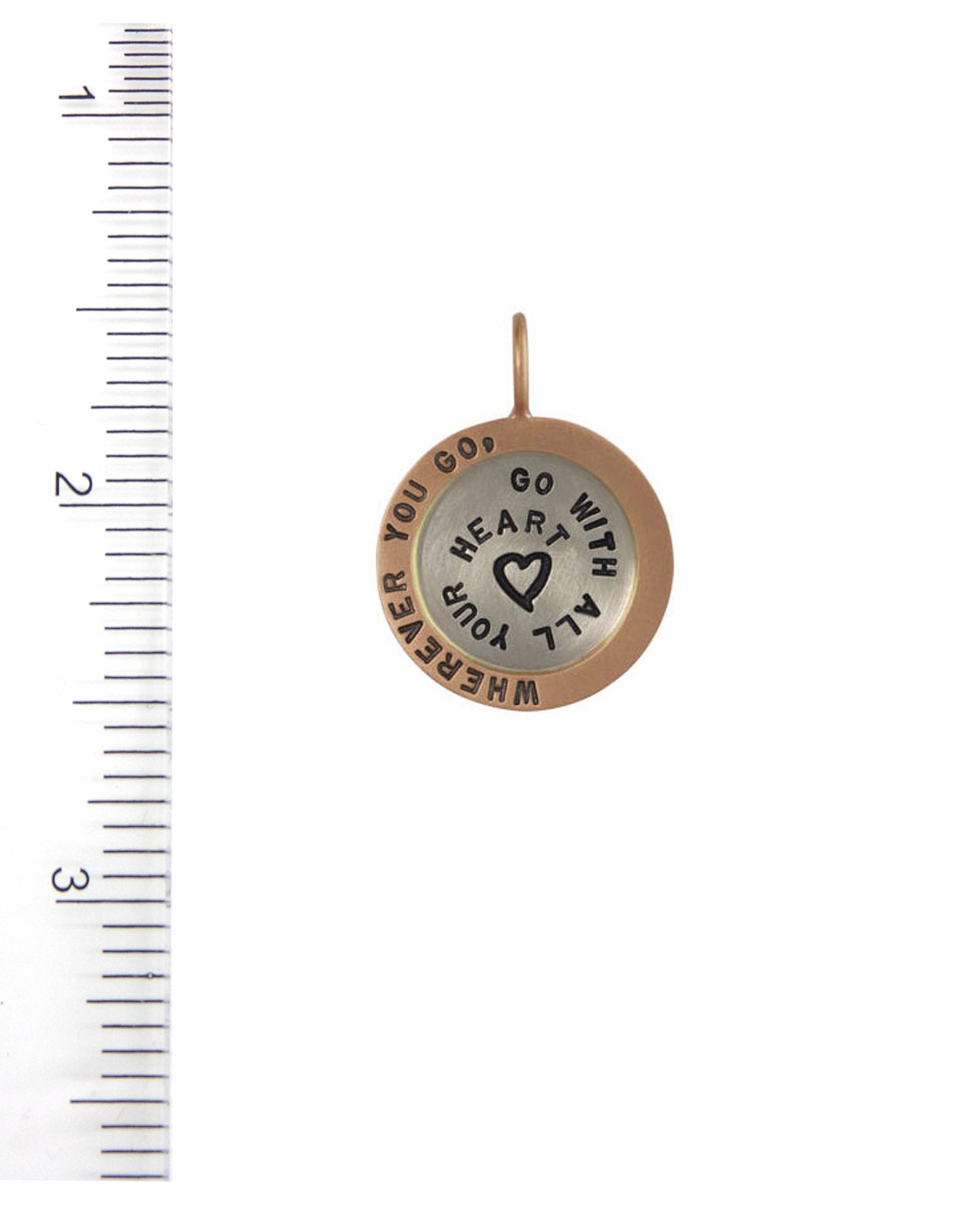 Heather B. Moore 100184 "Go With All Your Heart" Charm