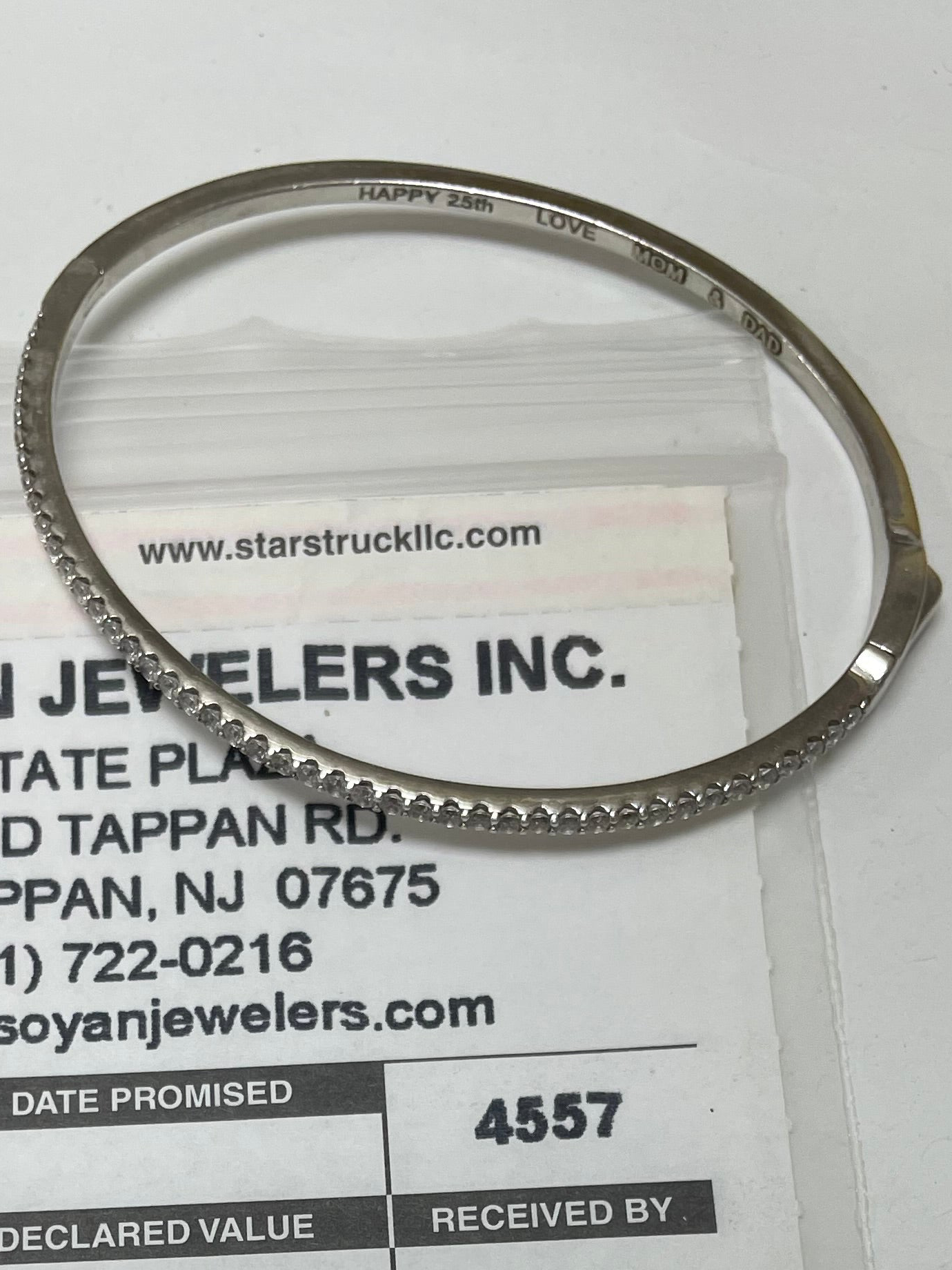 Repair: Bangle bracelet engraving