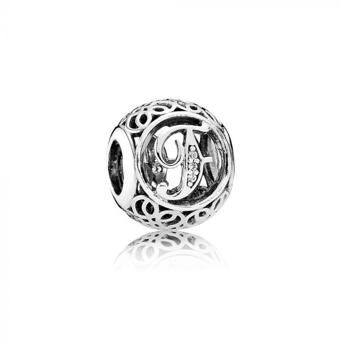 Pandora 791850CZ Vintage F, Clear CZ