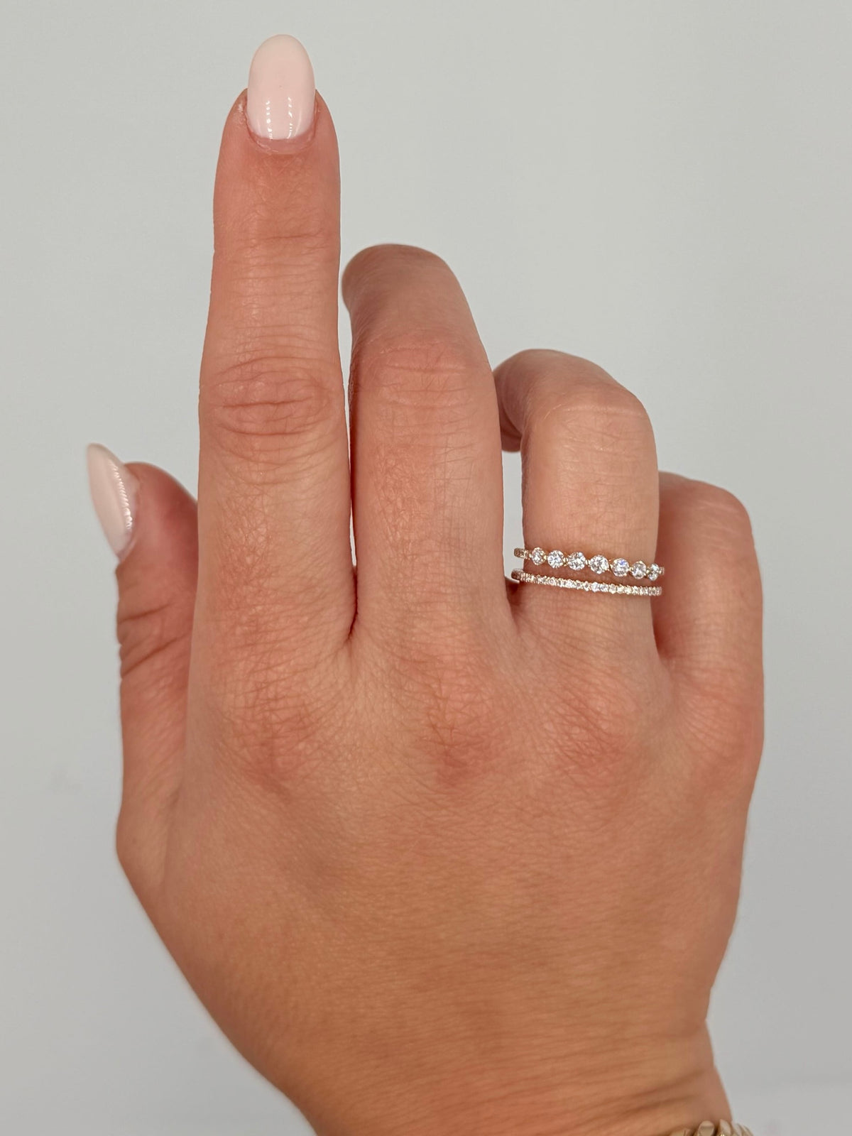 14K Yellow Gold Ring With Multi Row Diamonds Totaling 0.55 Carats