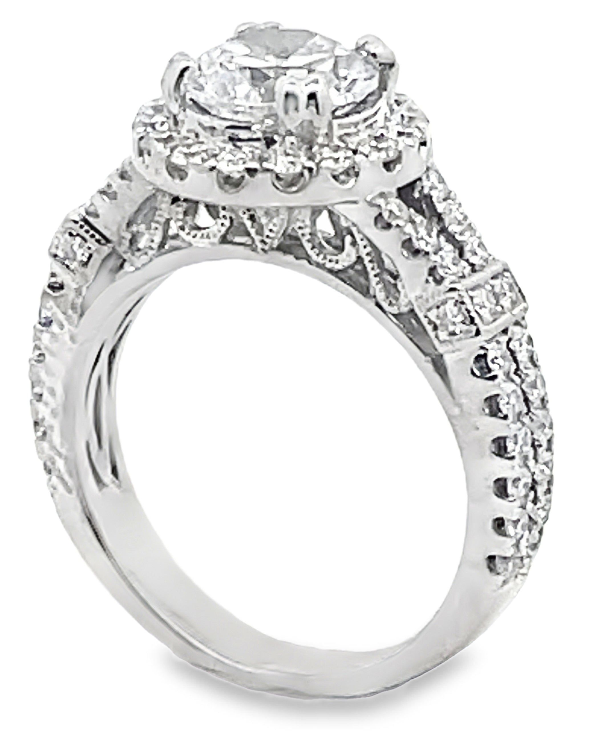 Kirk Kara K194R75R 18K White Gold Diamond Engagement Ring