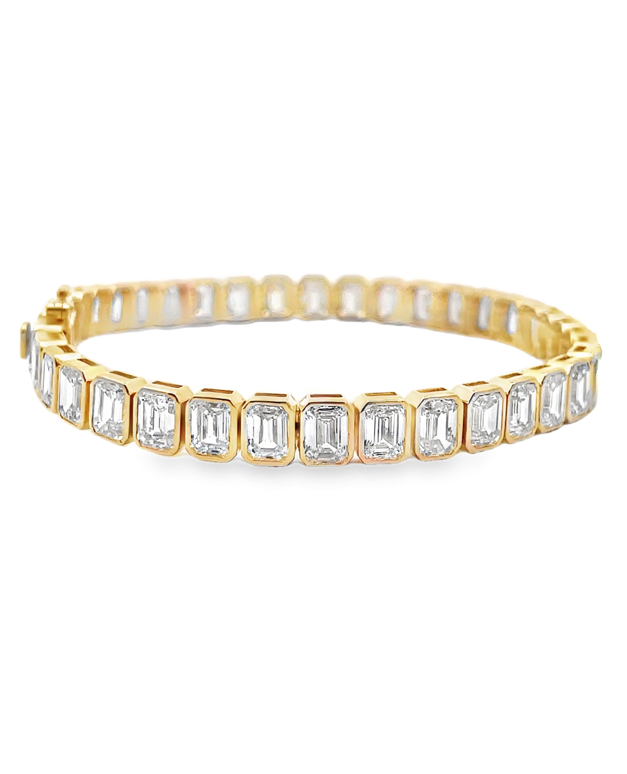 14K Yellow Gold Lab Grown Diamond Tennis Bracelet