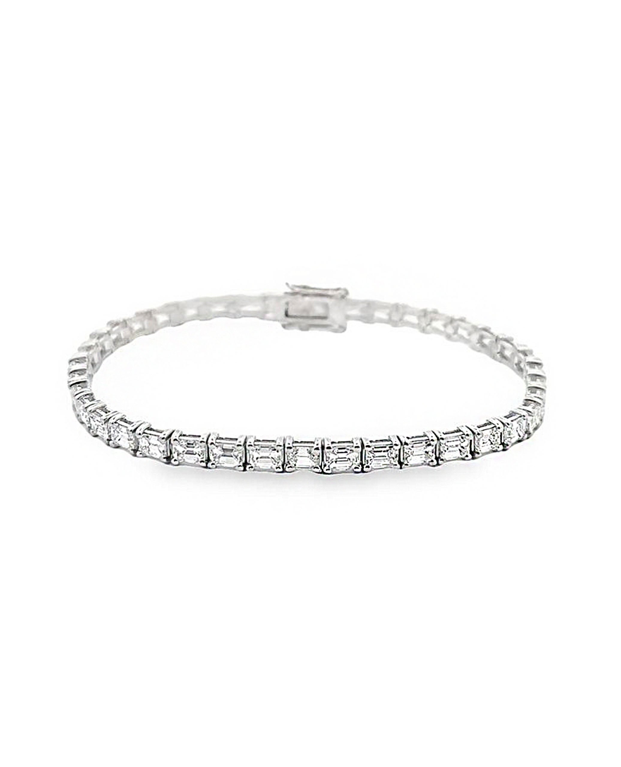 14K White Gold Diamond Bracelet