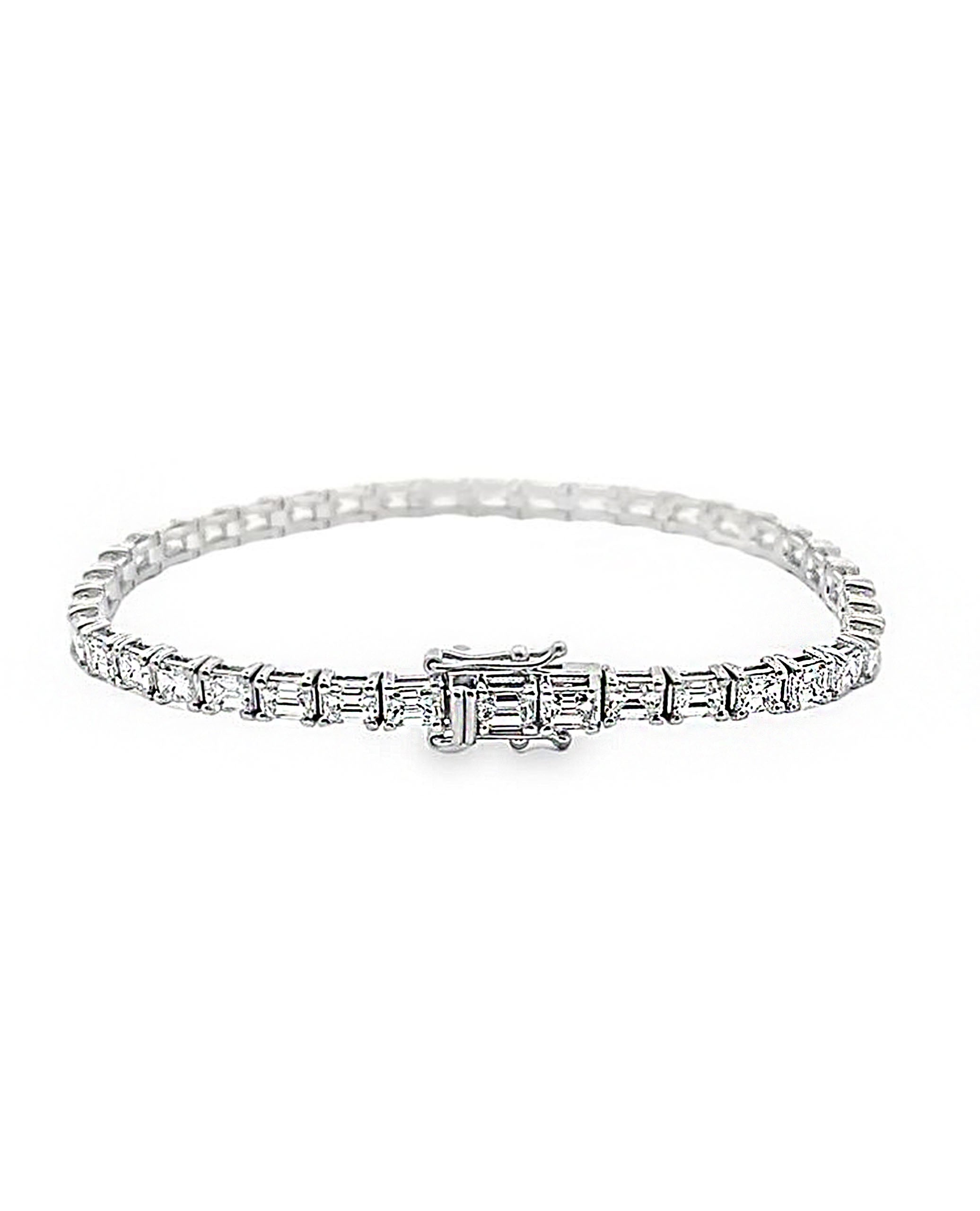 14K White Gold Diamond Bracelet