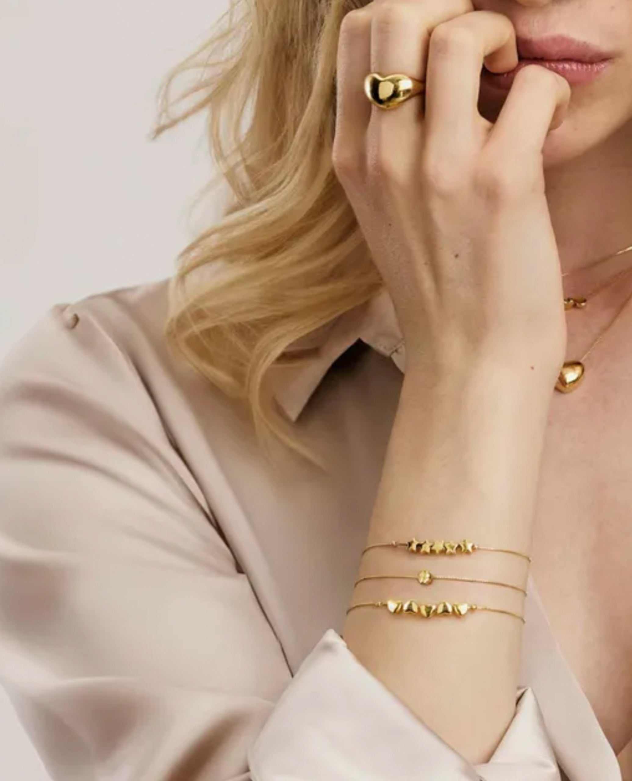 Nomination 241303/006 Armonica Bracelet 5 Heart Gold Plating