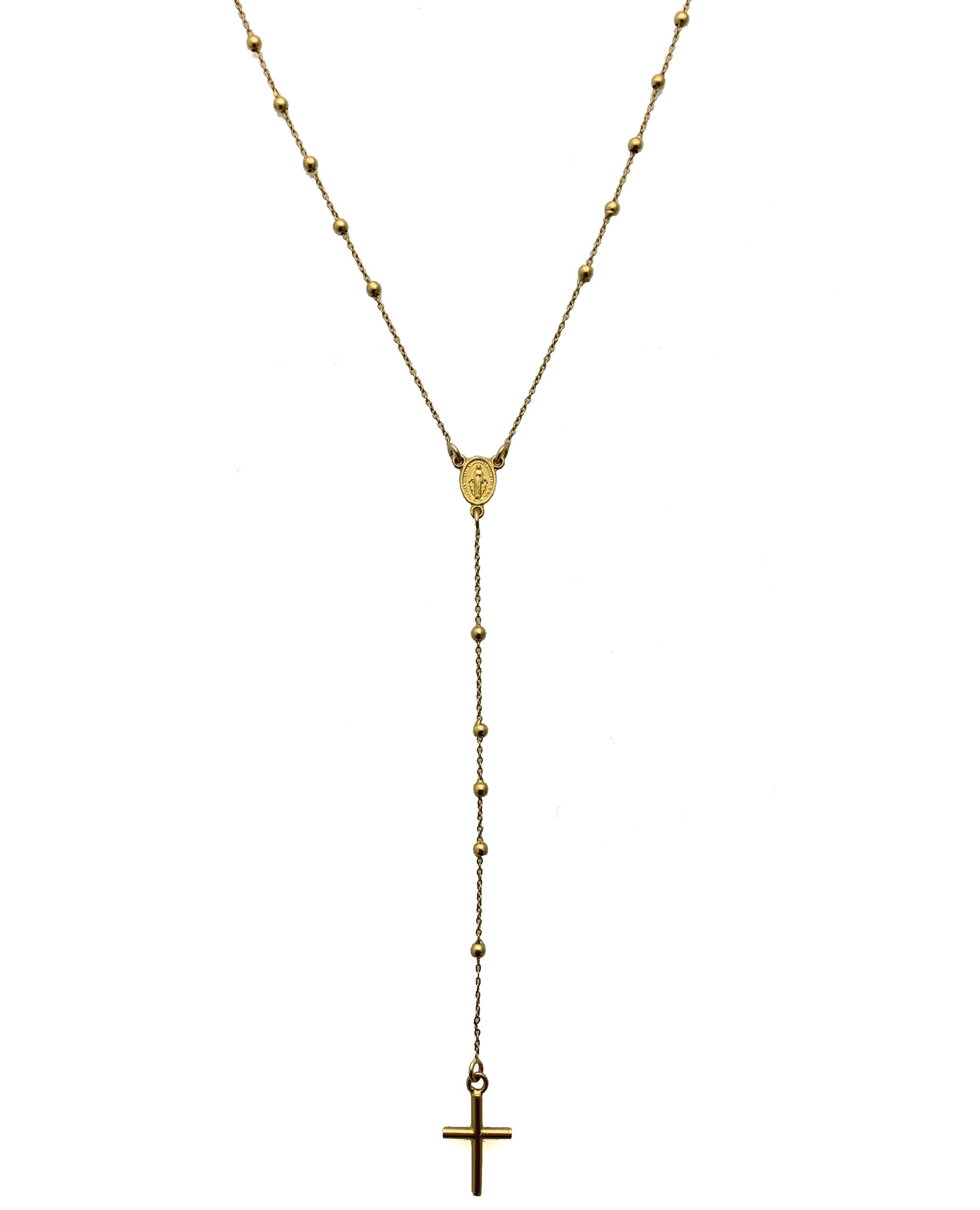 14K Mini Rosary Necklace