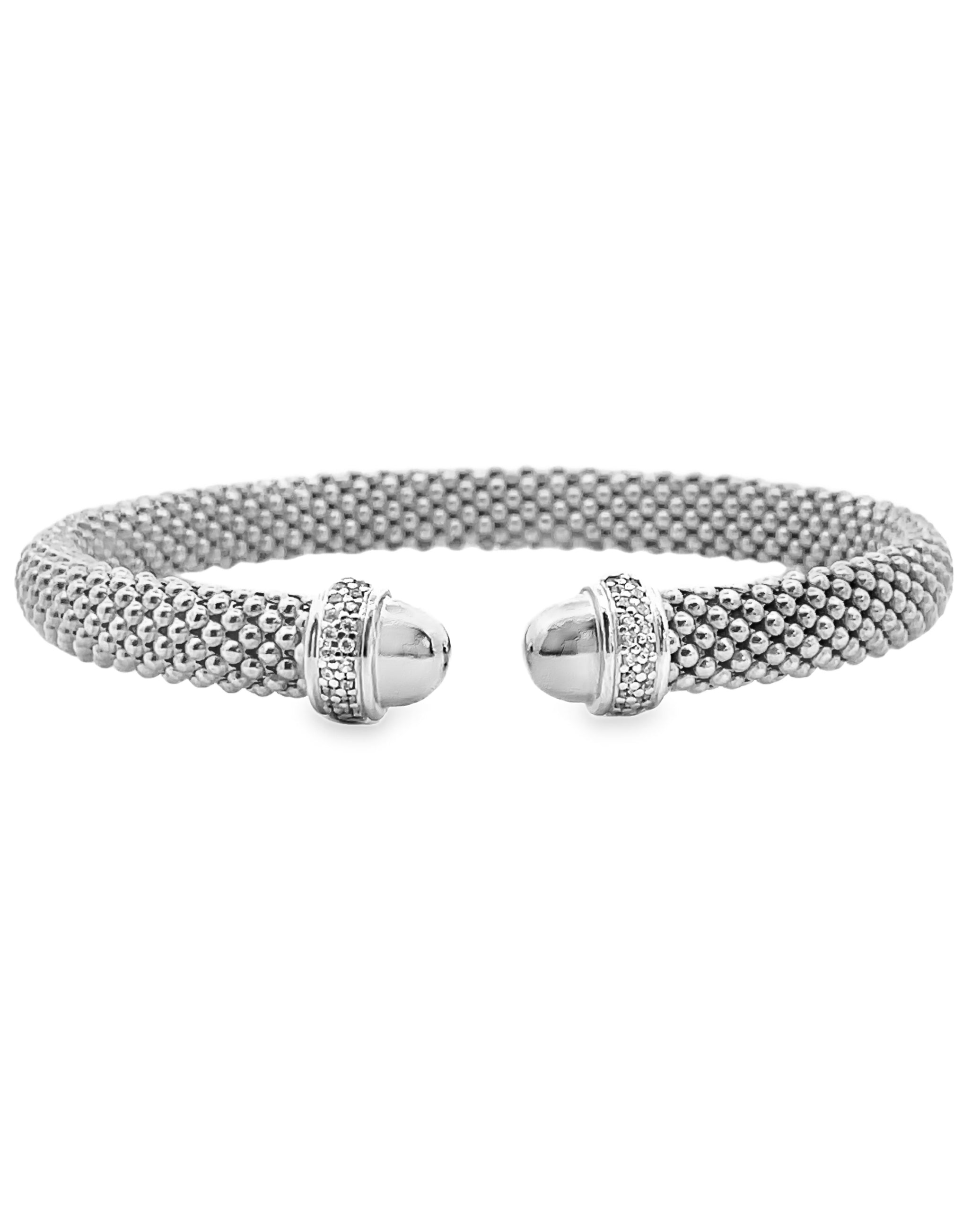 Marcello Pane BRFO 080 Sterling Silver Cuff Bangle Bracelet