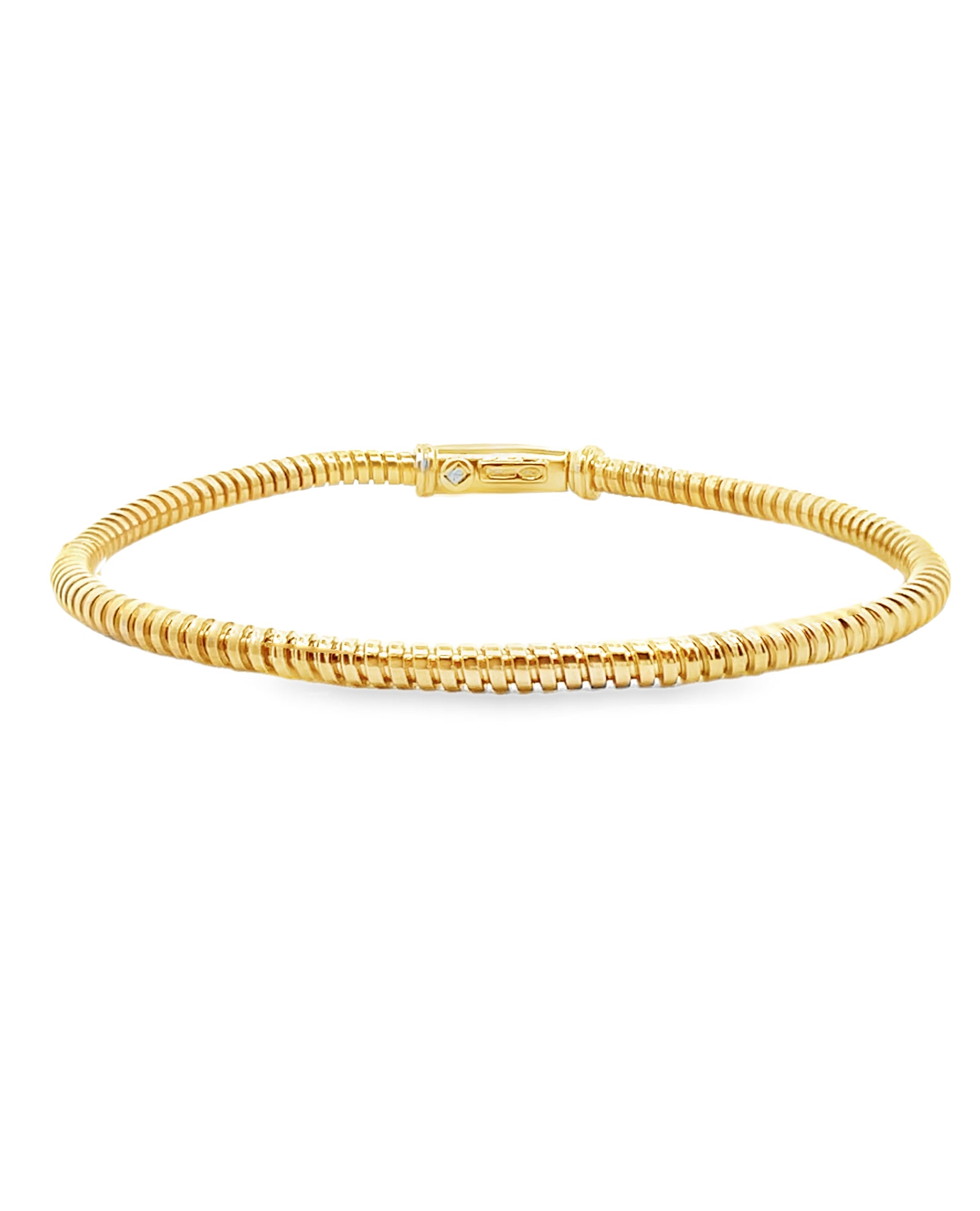 Marcello Pane BRFO 121G Sterling Silver Bangle Bracelet with Gold Overlay