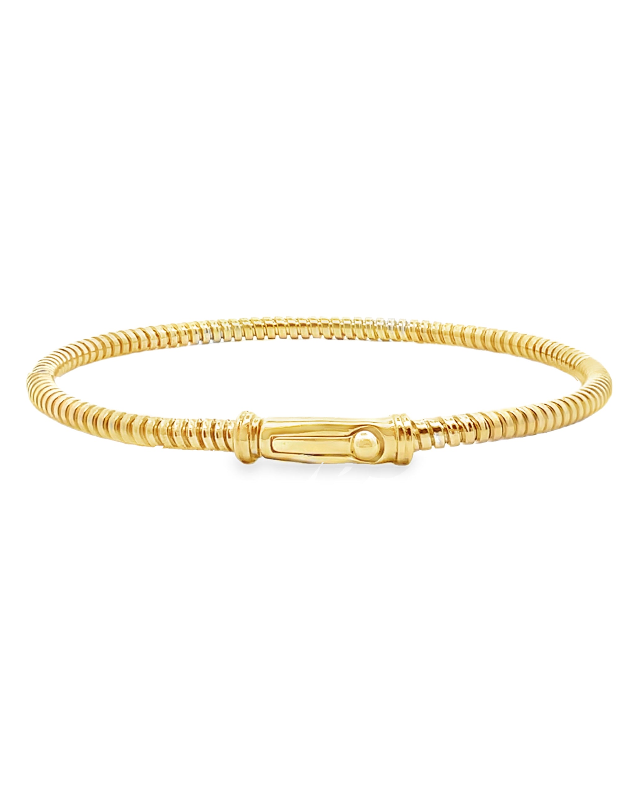 Marcello Pane BRFO 121G Sterling Silver Bangle Bracelet with Gold Overlay