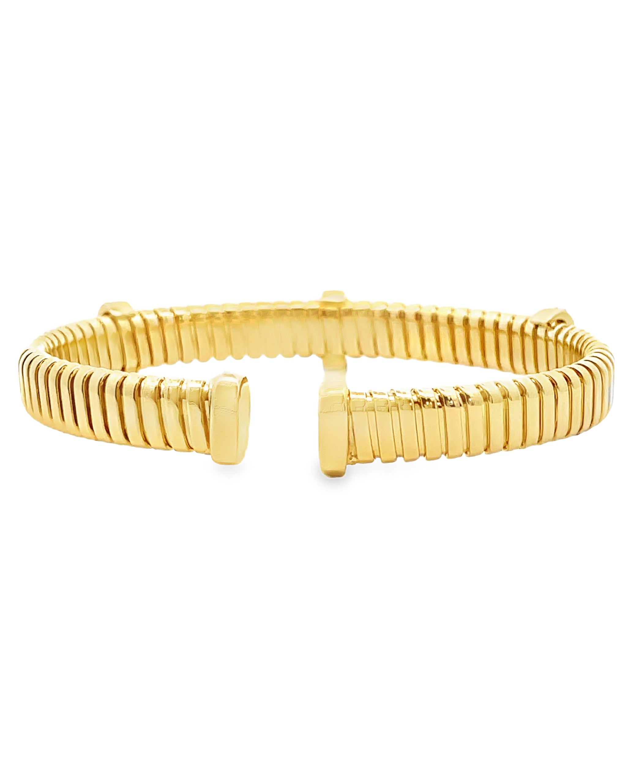 Marcello Pane BRFO 148G Sterling Silver Bangle Bracelet with Gold Overlay