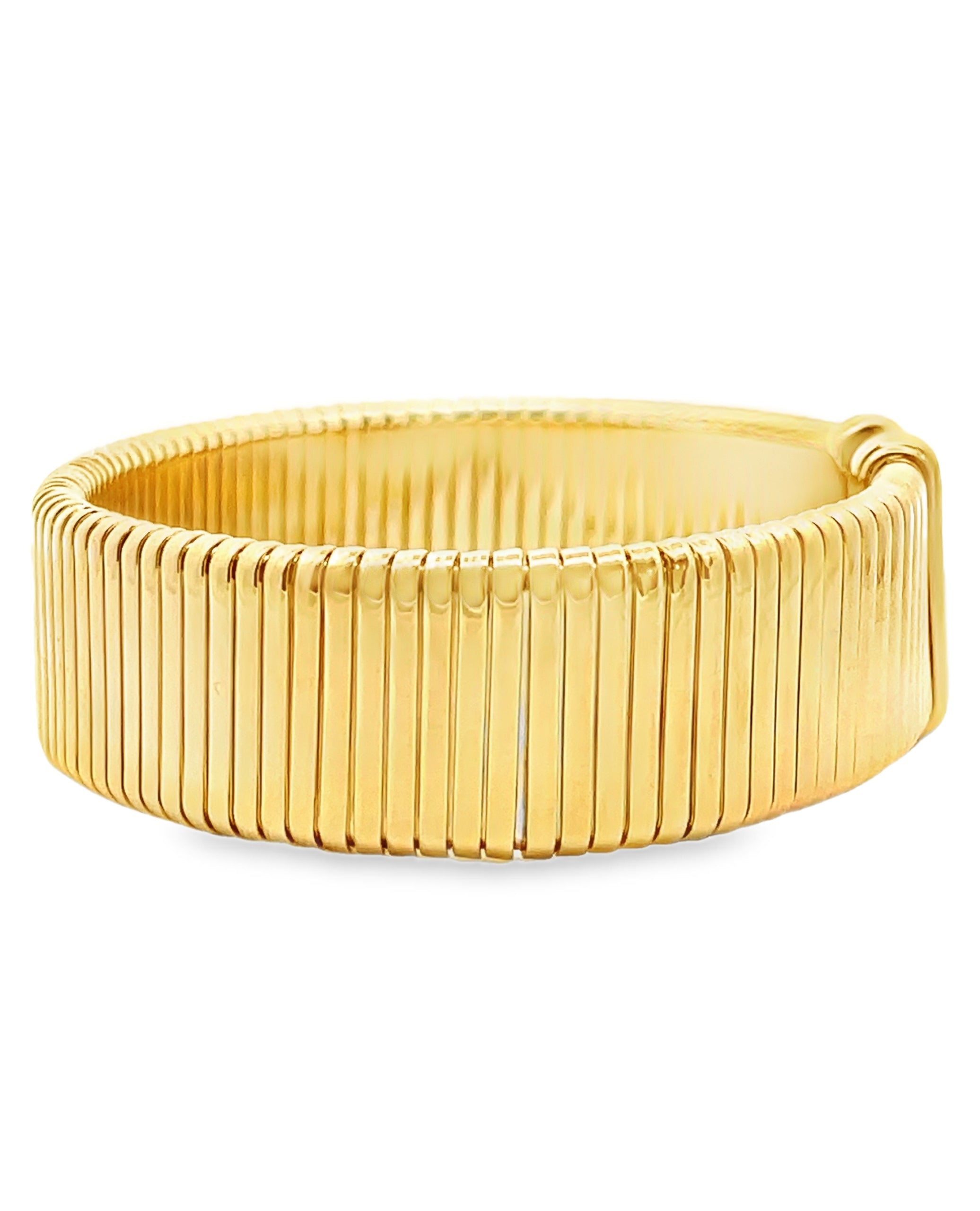 Marcello Pane BRFO 416G Sterling Silver Bangle Bracelet with Gold Overlay