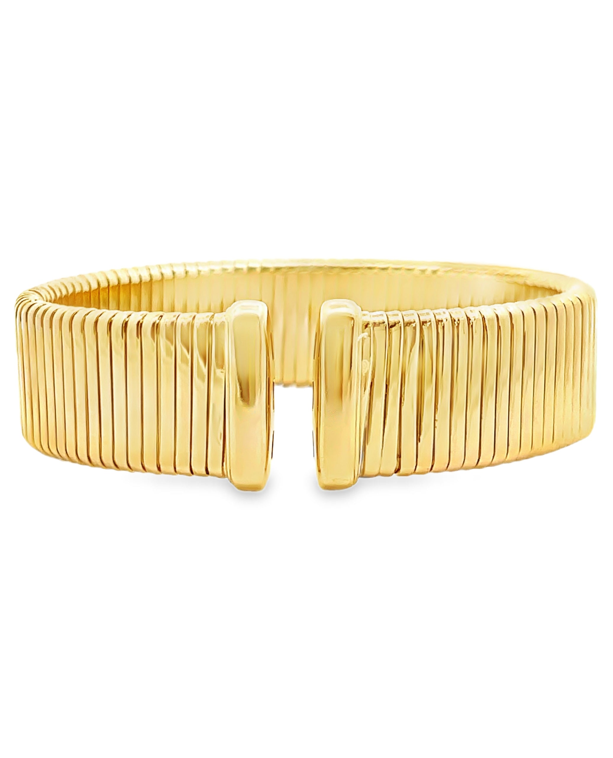 Marcello Pane BRFO 416G Sterling Silver Bangle Bracelet with Gold Overlay