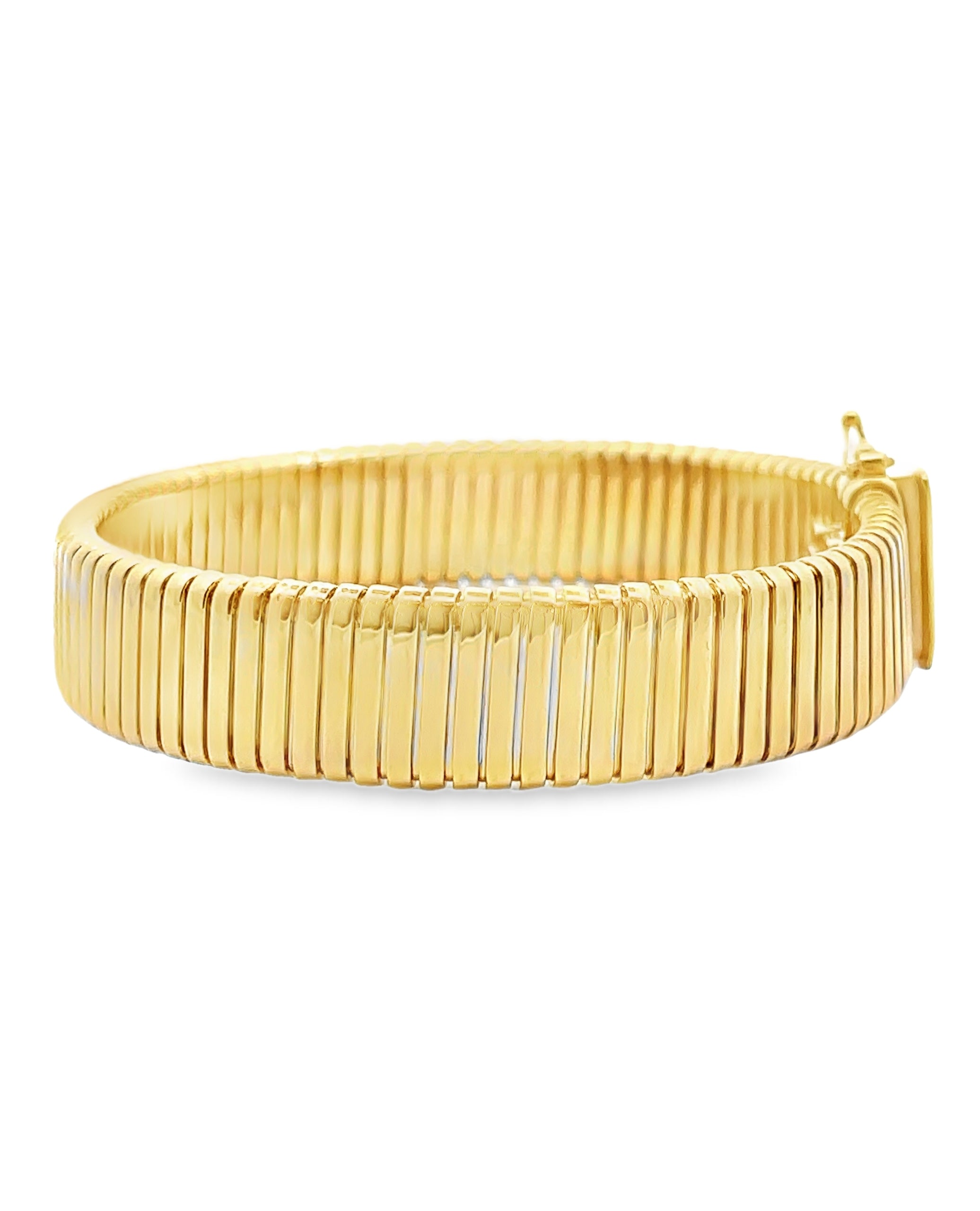 Marcello Pane BRFO 444G Sterling Silver Bangle Bracelet with Gold Overlay