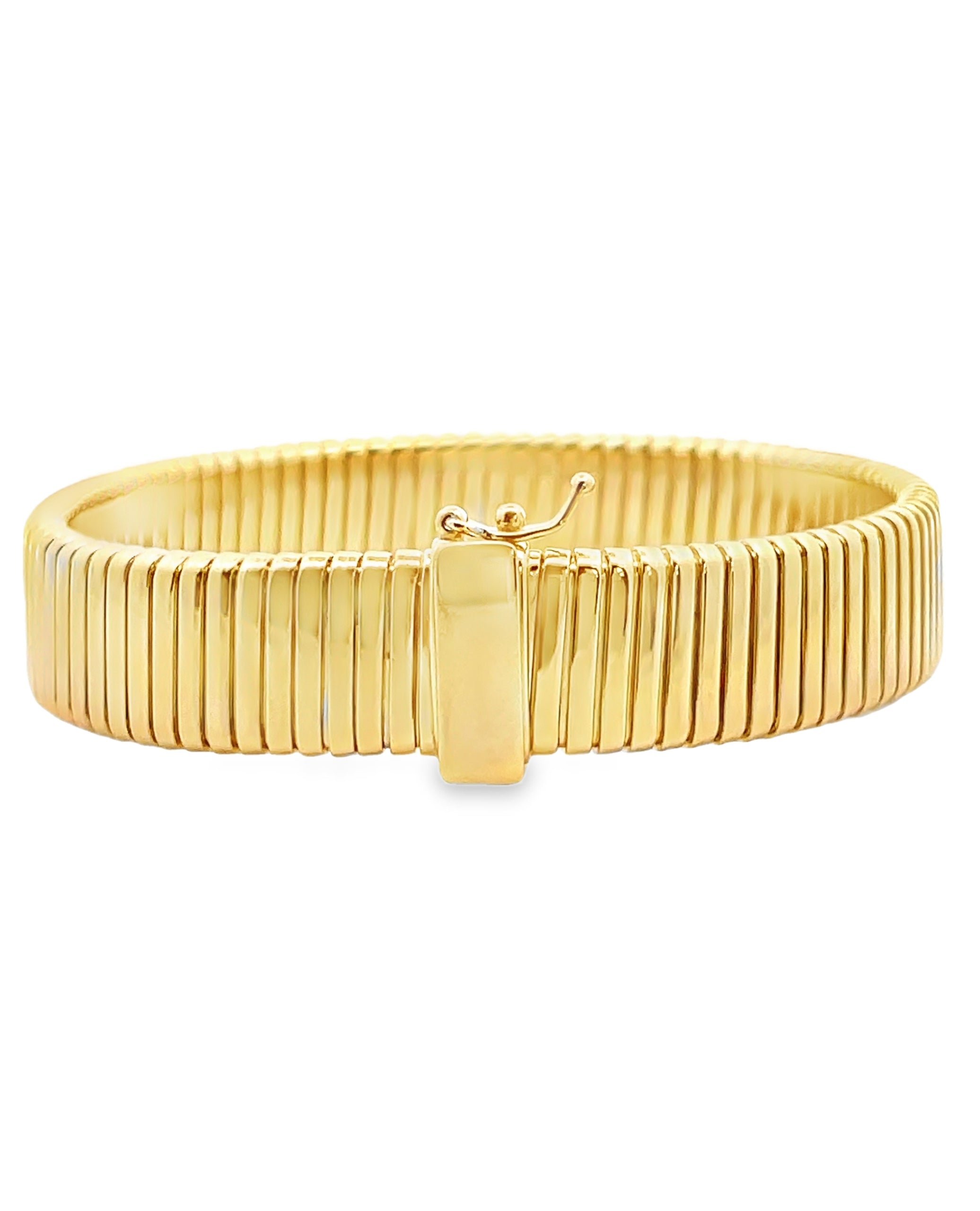 Marcello Pane BRFO 444G Sterling Silver Bangle Bracelet with Gold Overlay