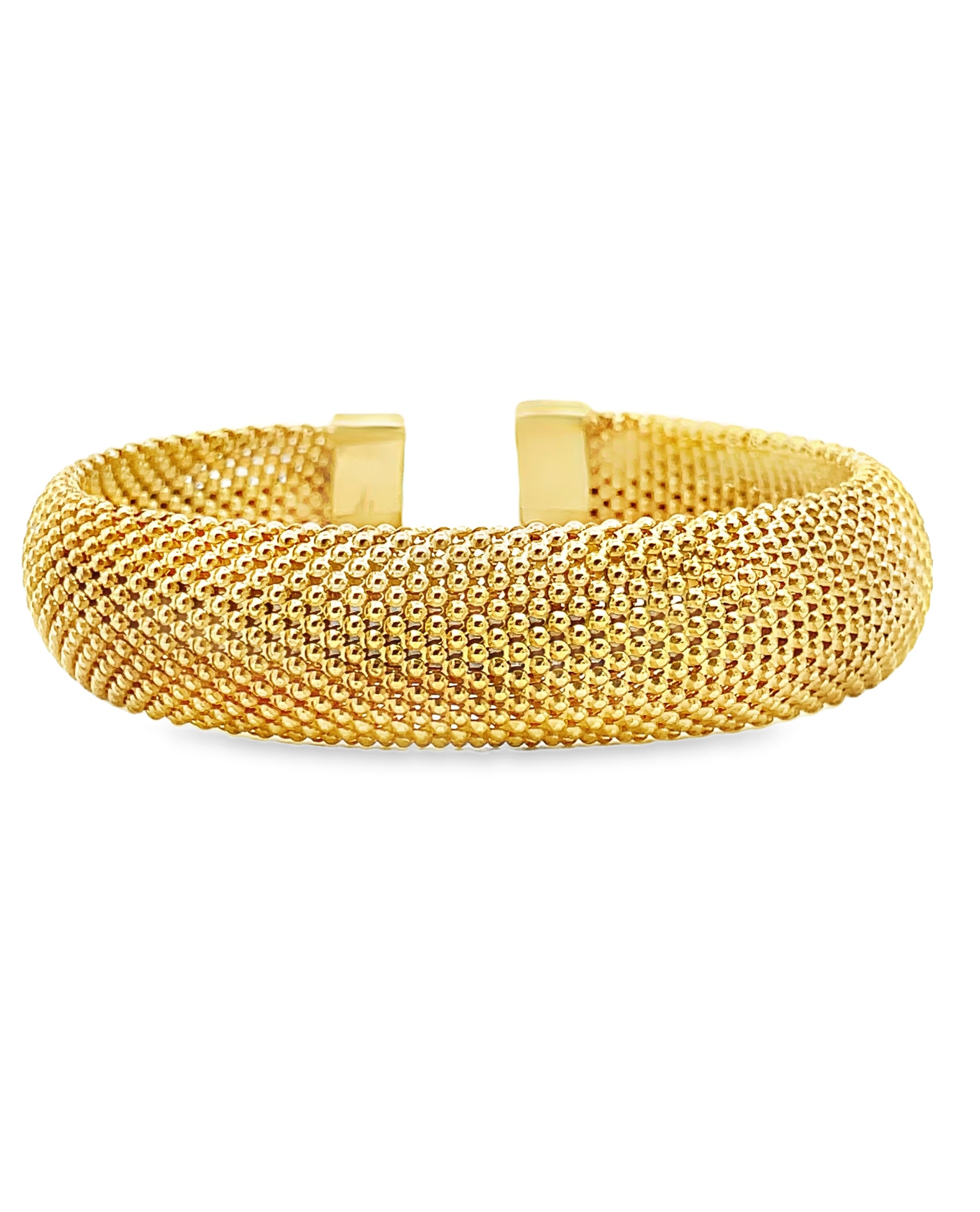 Marcello Pane BRJL 011 Sterling Silver Bangle Bracelet with Gold Overlay