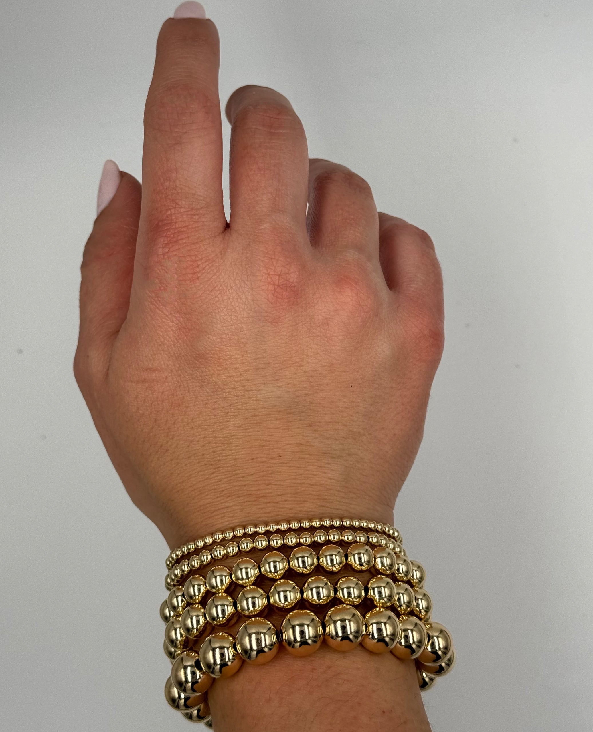 Gold Filled Stackable 10mm Ball Bracelet