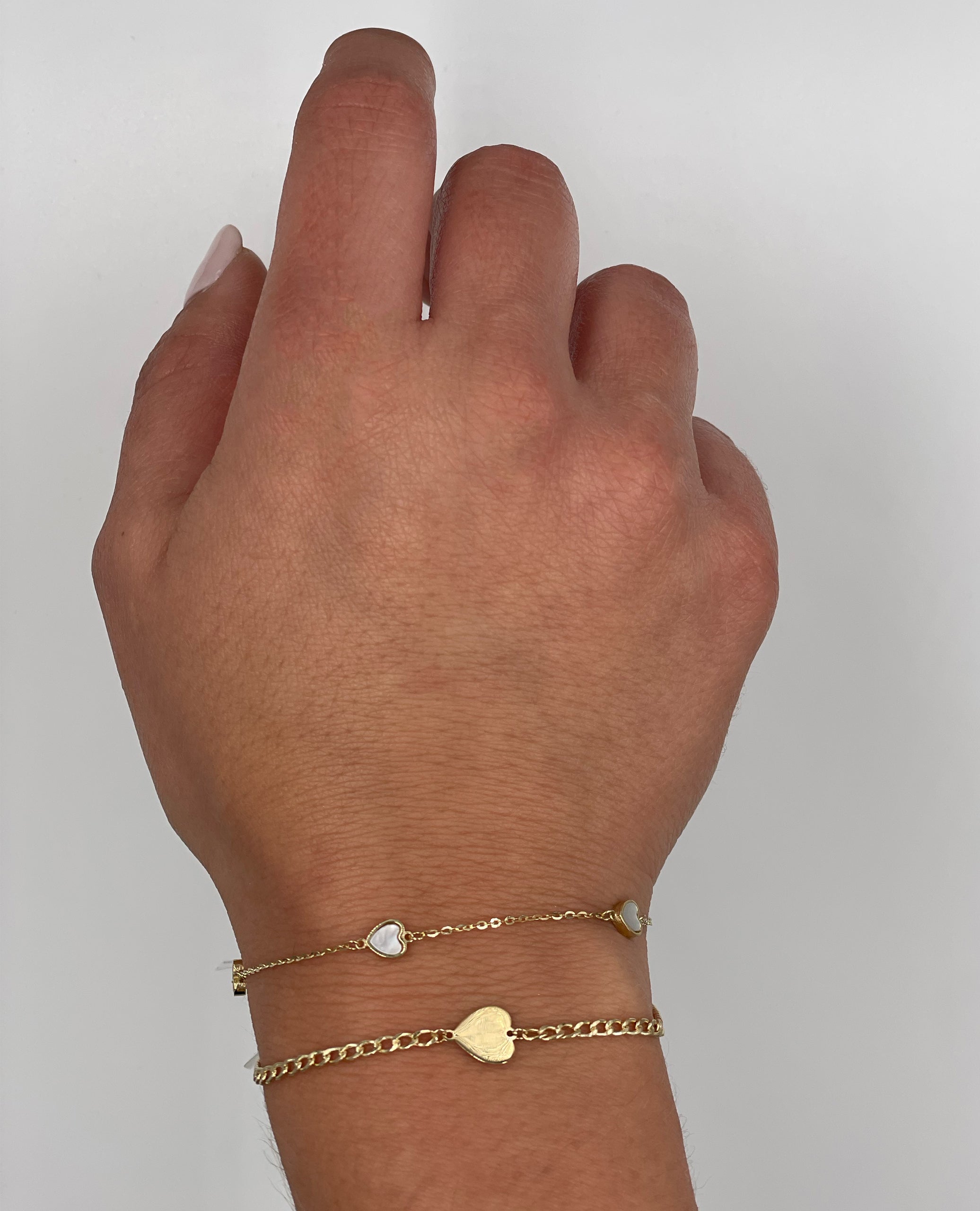 14K Yellow Gold Heart Bracelet